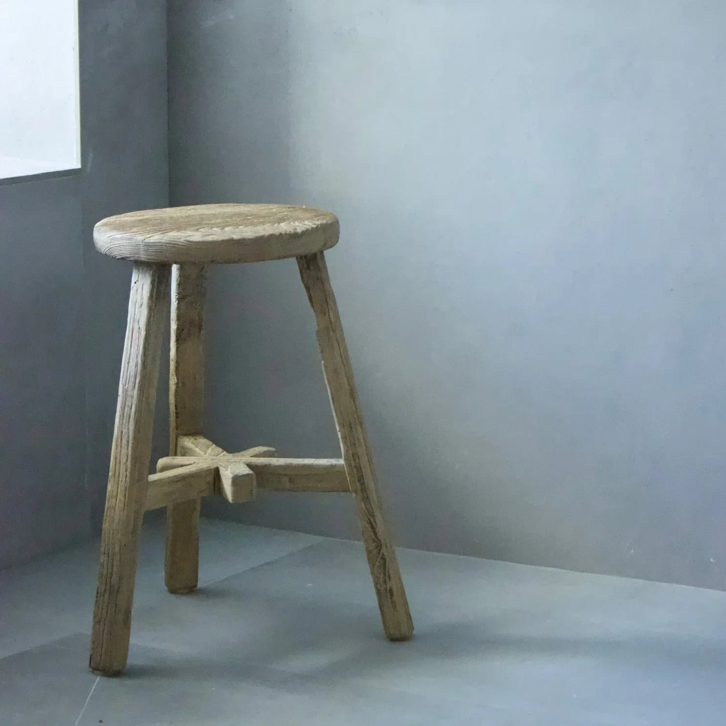 Round Elm Stool - The Mayfair Hall