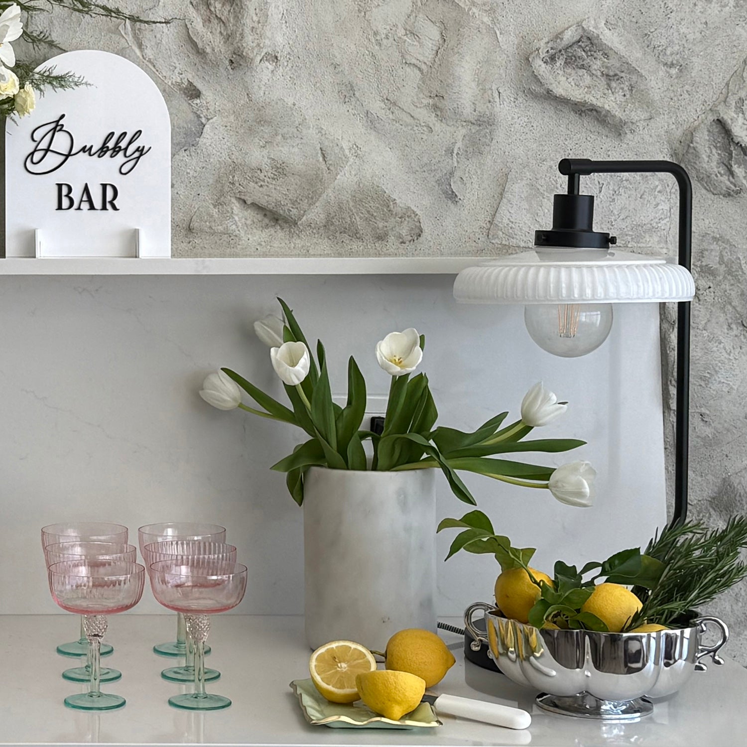 GLASS Aquarelle Coupe Set of 4 (Multi)