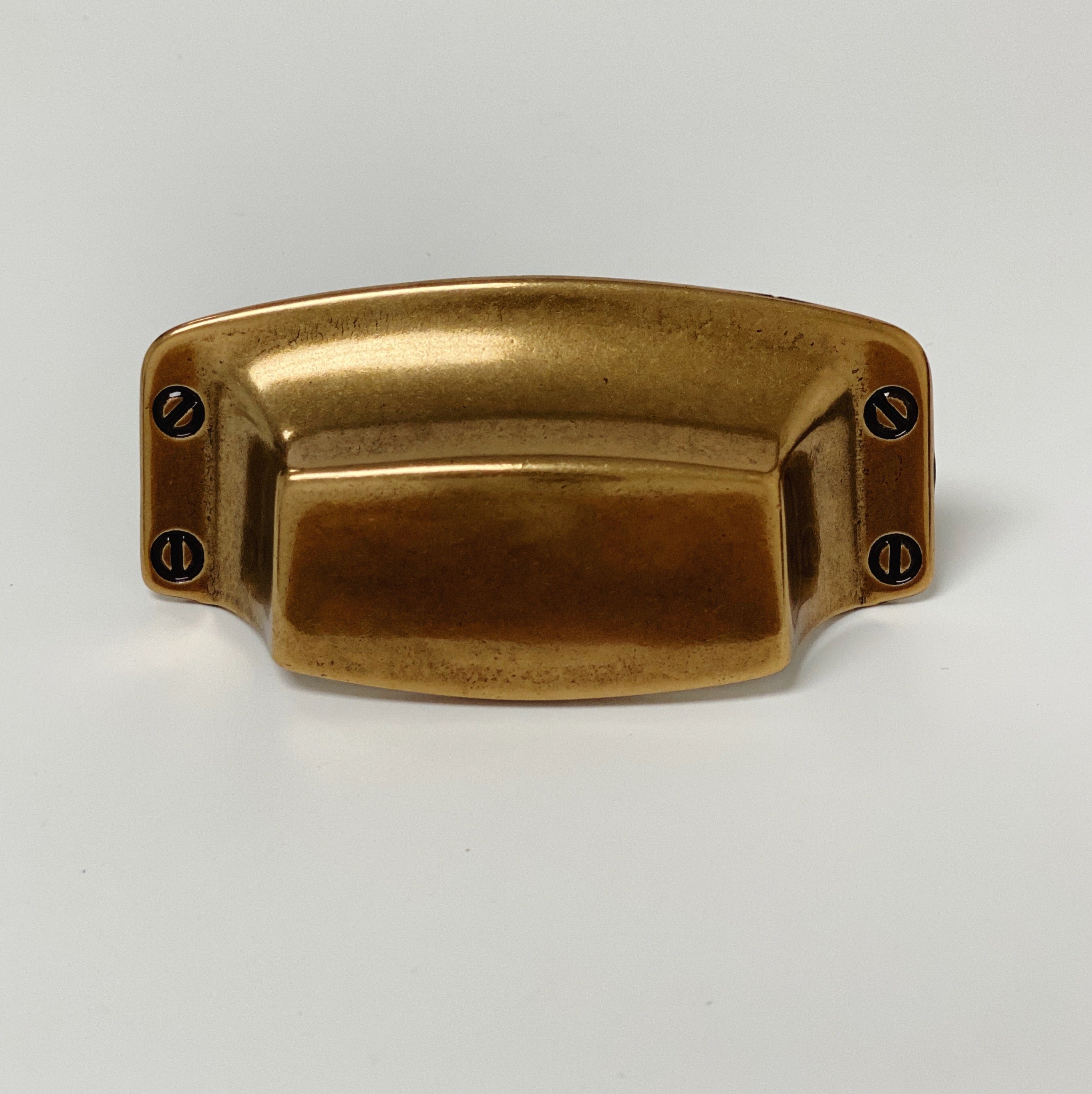 Drawer Cup Pull "Tuscany" in Antique Brass