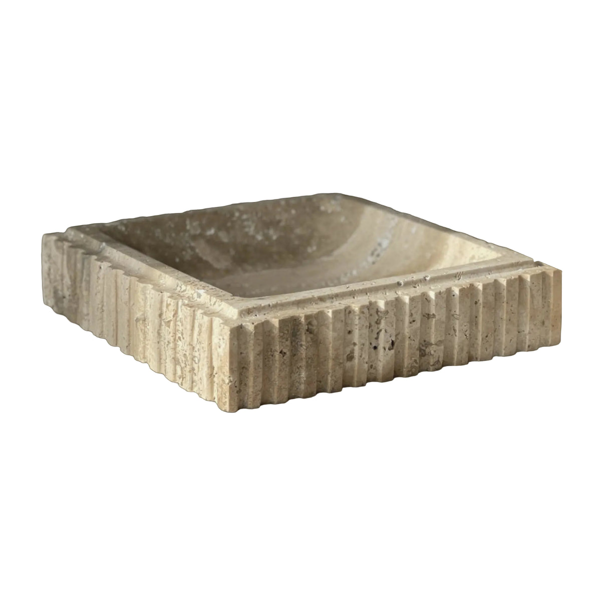Large Athens Travertine Catchall by Anastasio Home