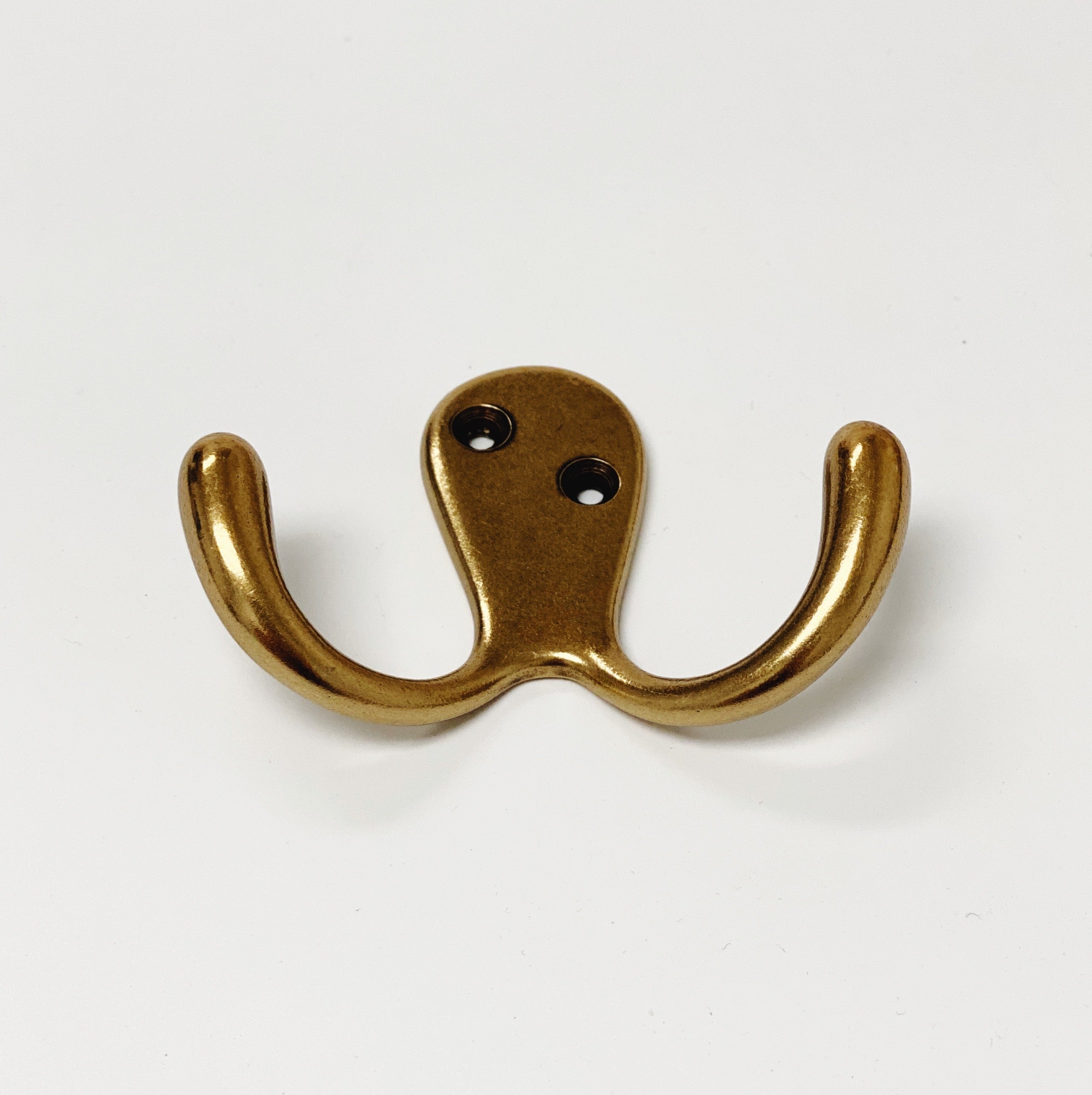 Medium Antique Brass "Capri" Modern Wall Hat and Coat Hook