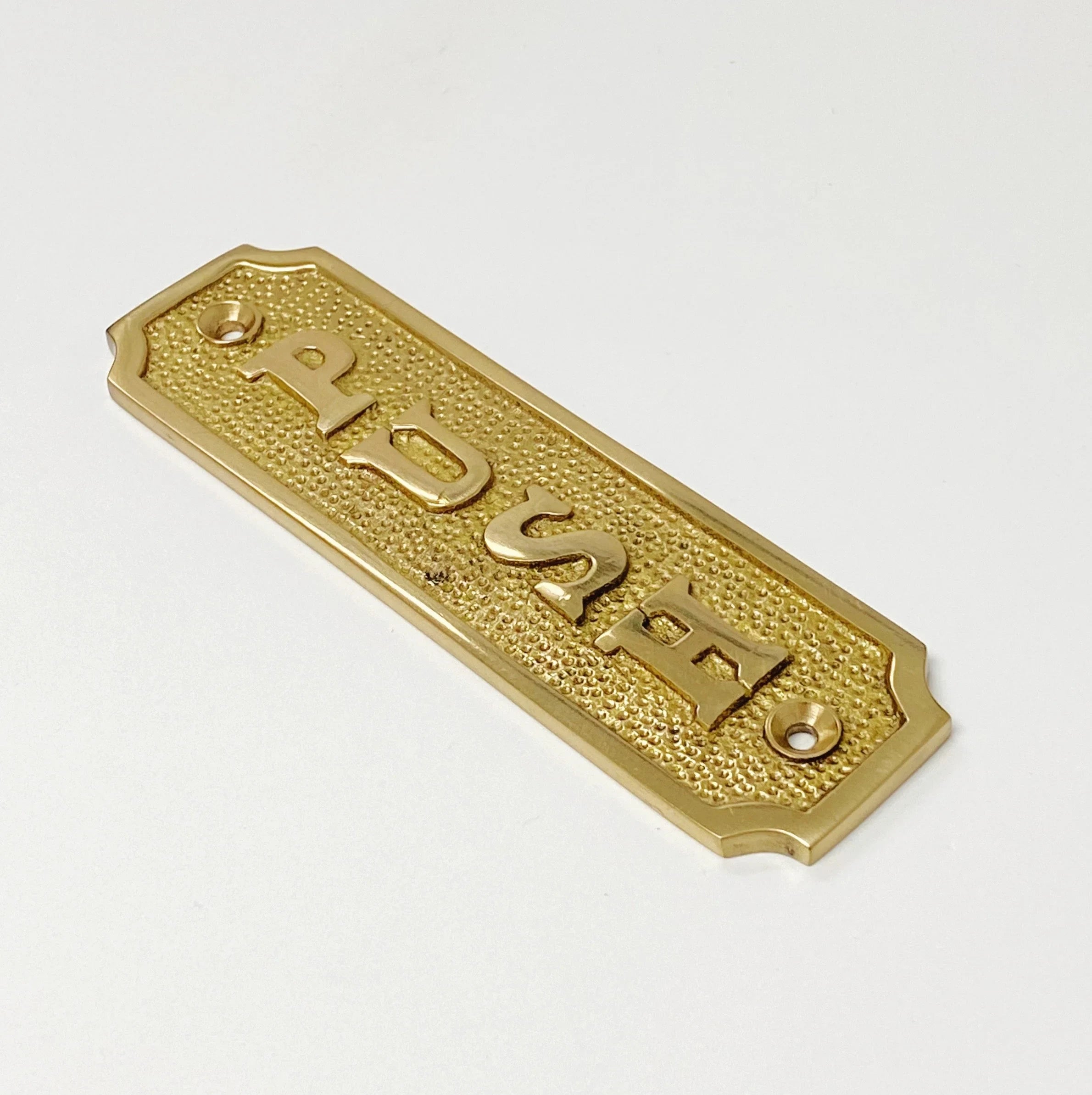 Brass "Push" Door Sign 5-1/2 in
