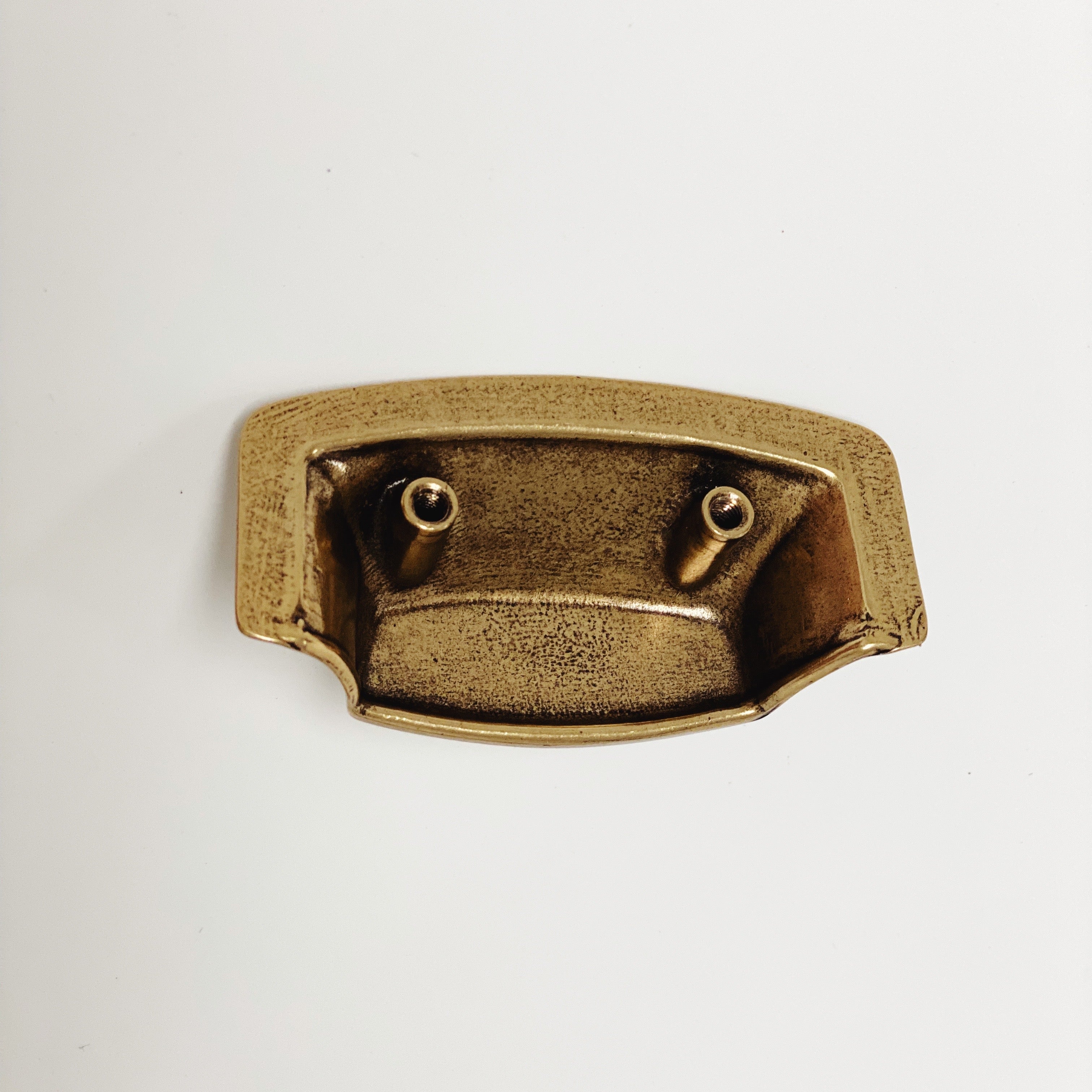 Drawer Cup Pull "Tuscany" in Antique Brass
