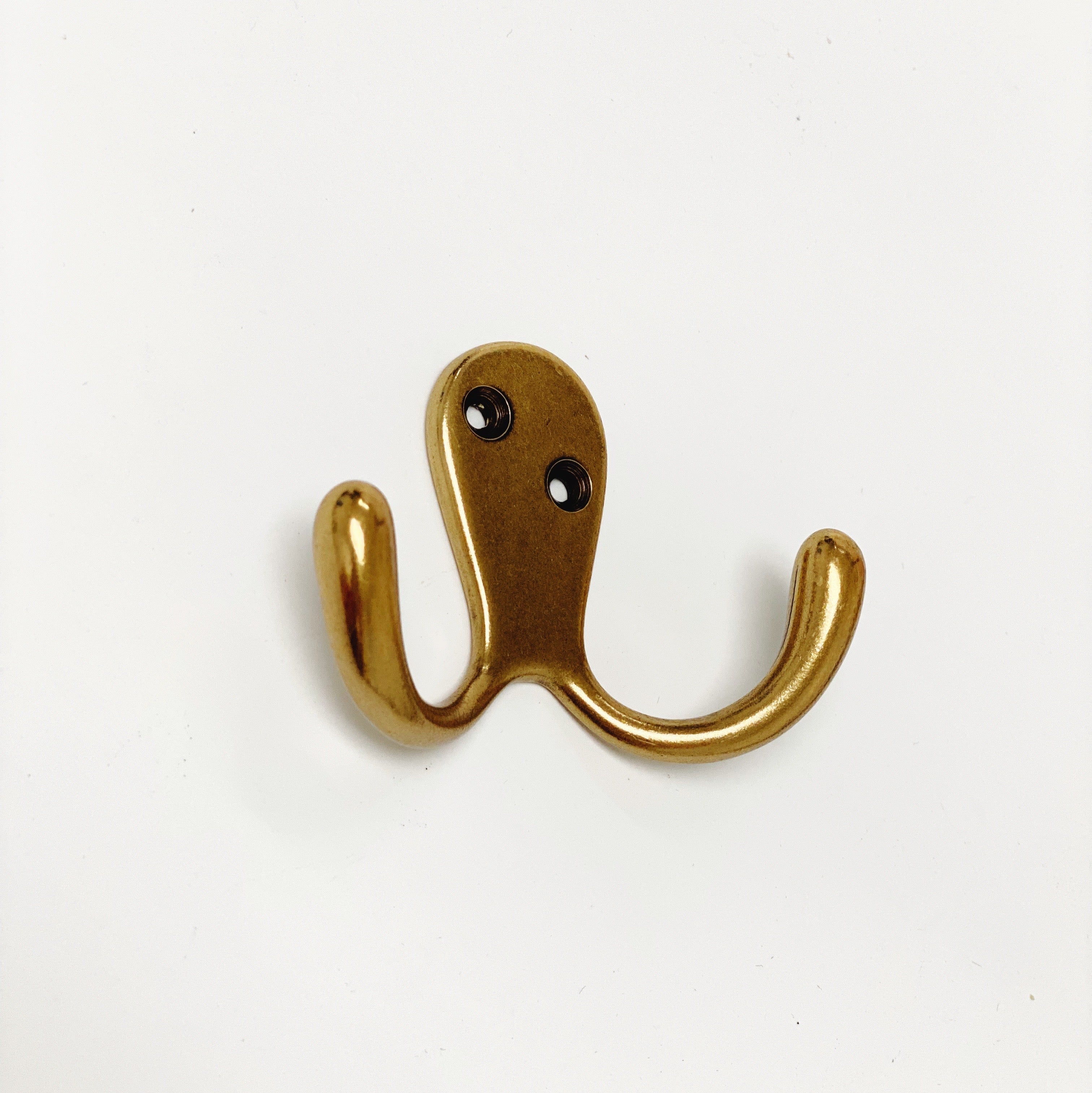 Medium Antique Brass "Capri" Modern Wall Hat and Coat Hook