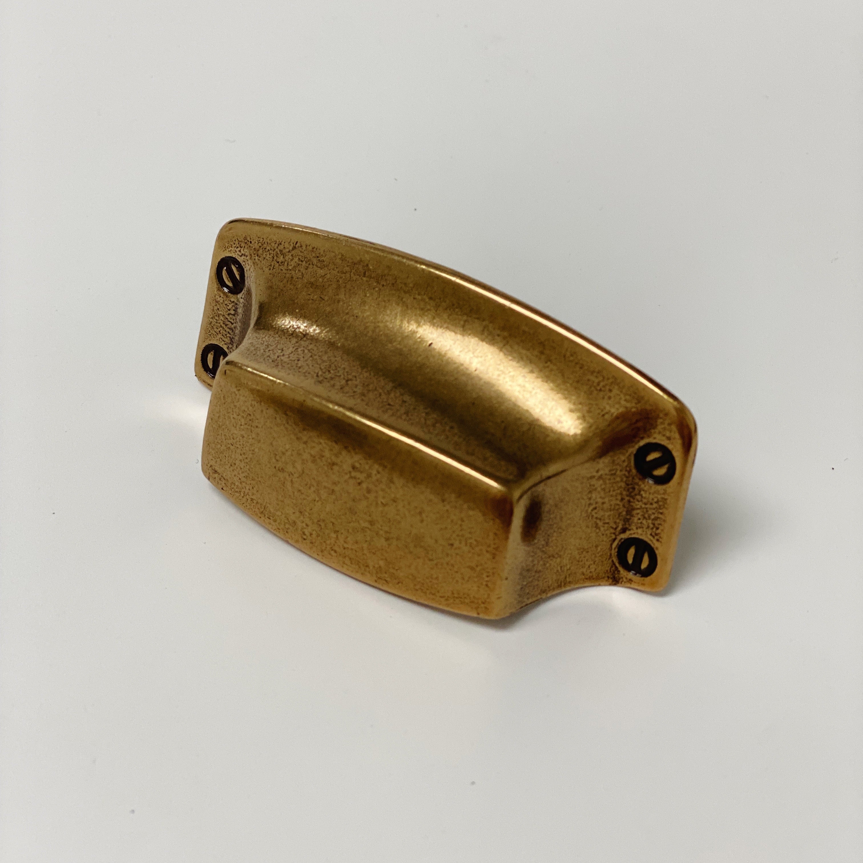 Drawer Cup Pull "Tuscany" in Antique Brass