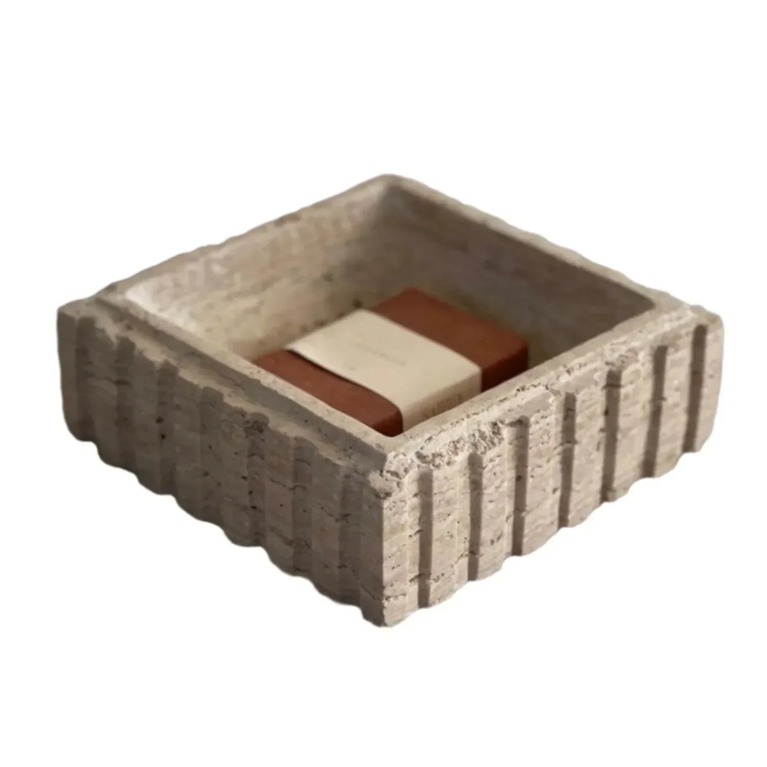 Athens Catch Tray in Travertine - The Mayfair Hall