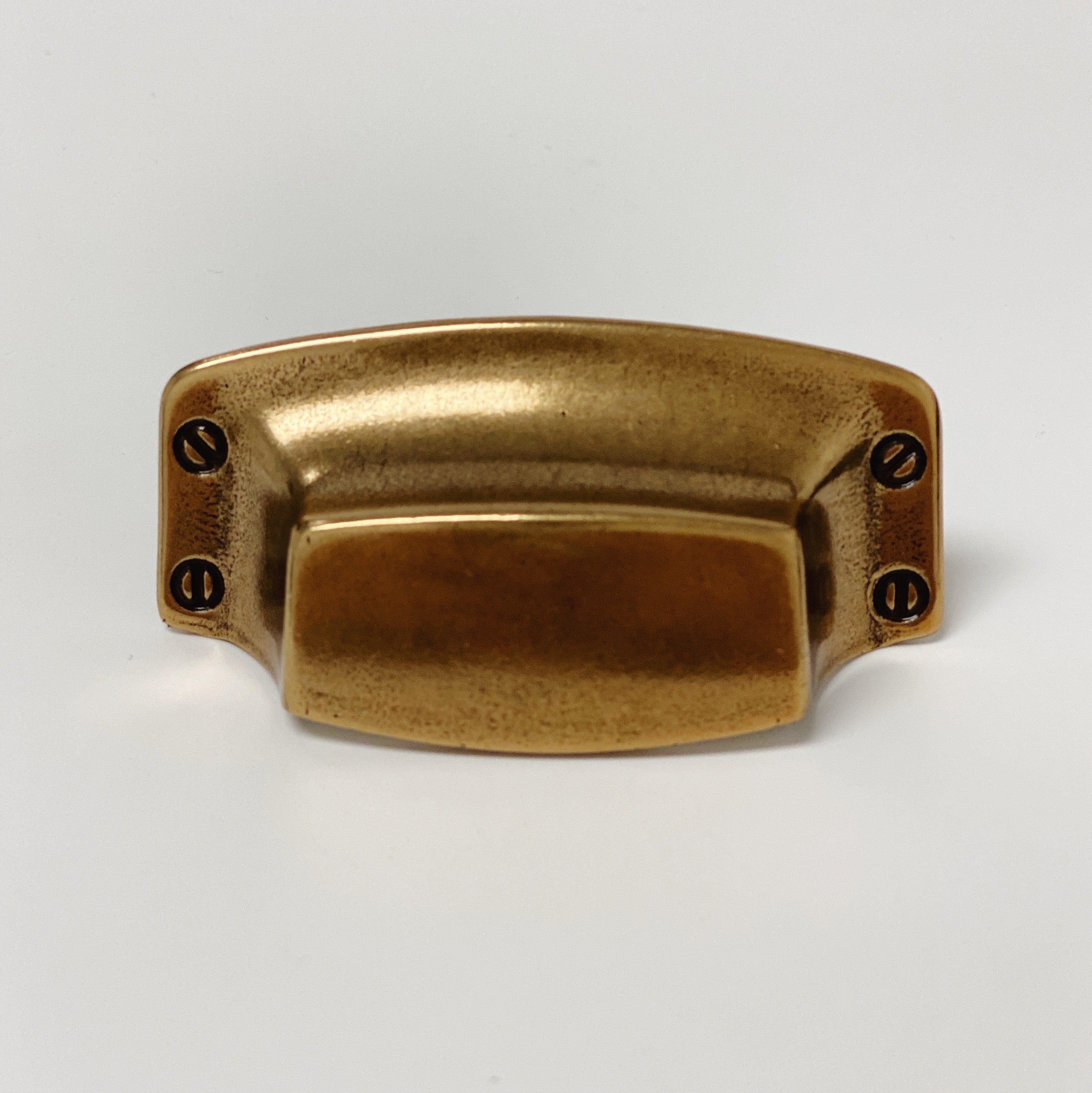 Drawer Cup Pull "Tuscany" in Antique Brass