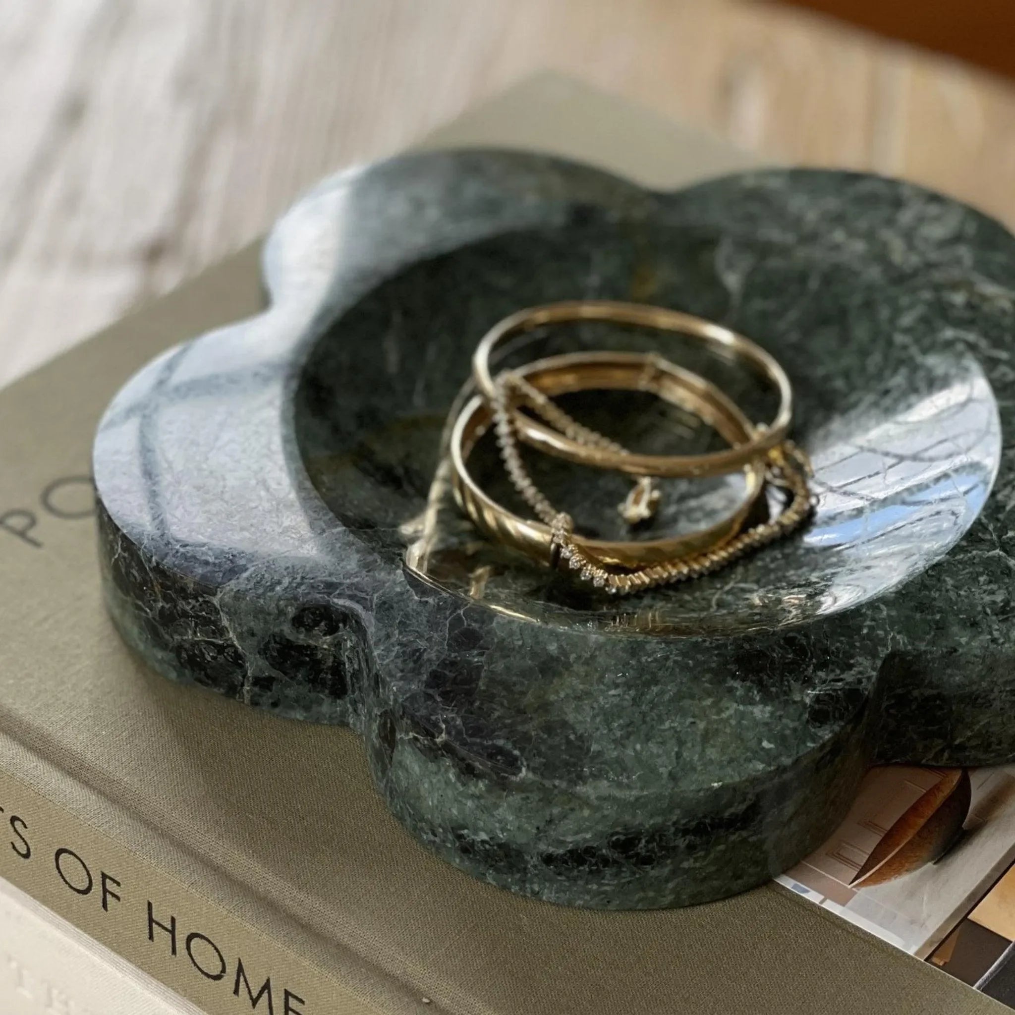 Marble Bud Tray in Emerald - The Mayfair Hall