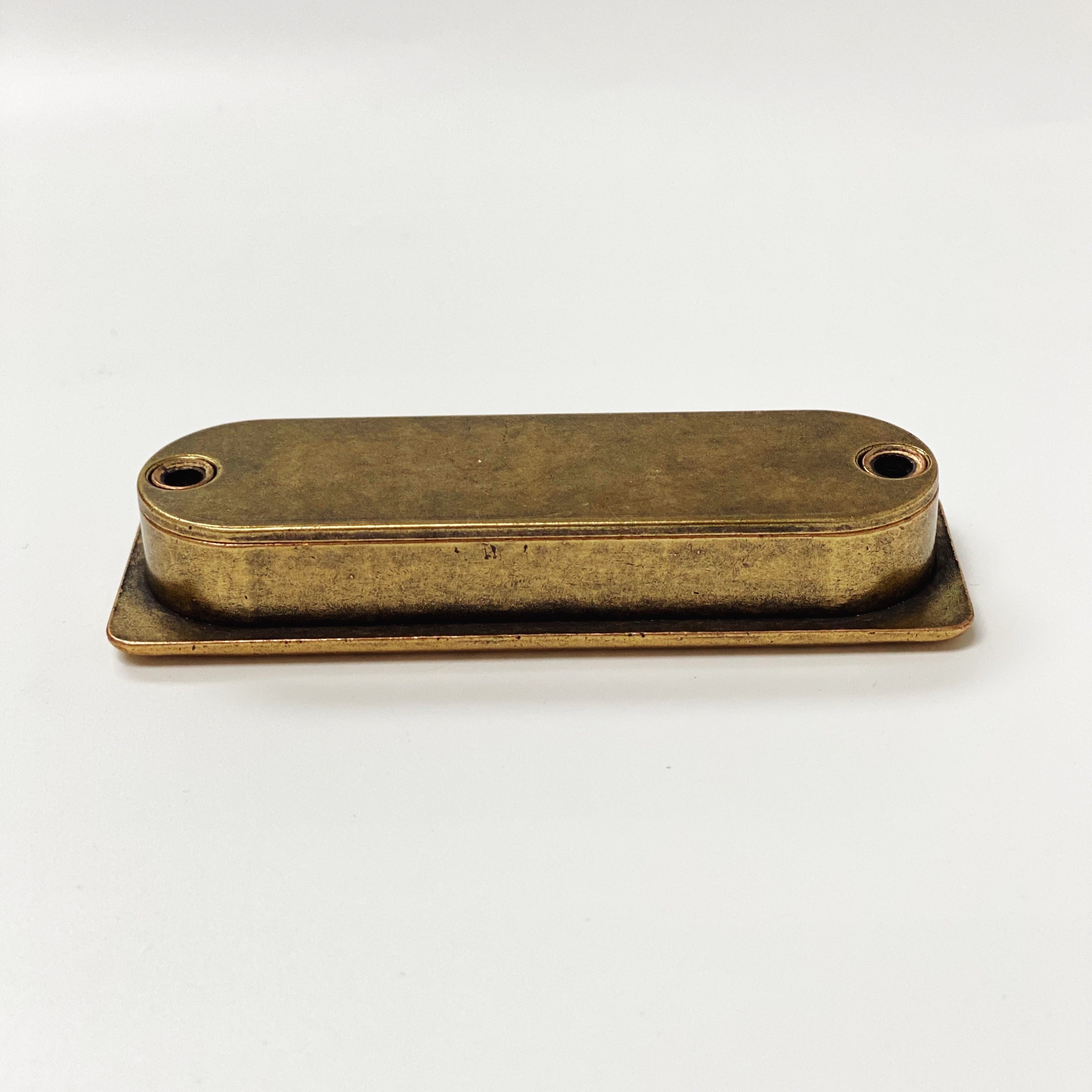Recessed Antique Brass Closet and Drawer Pulls