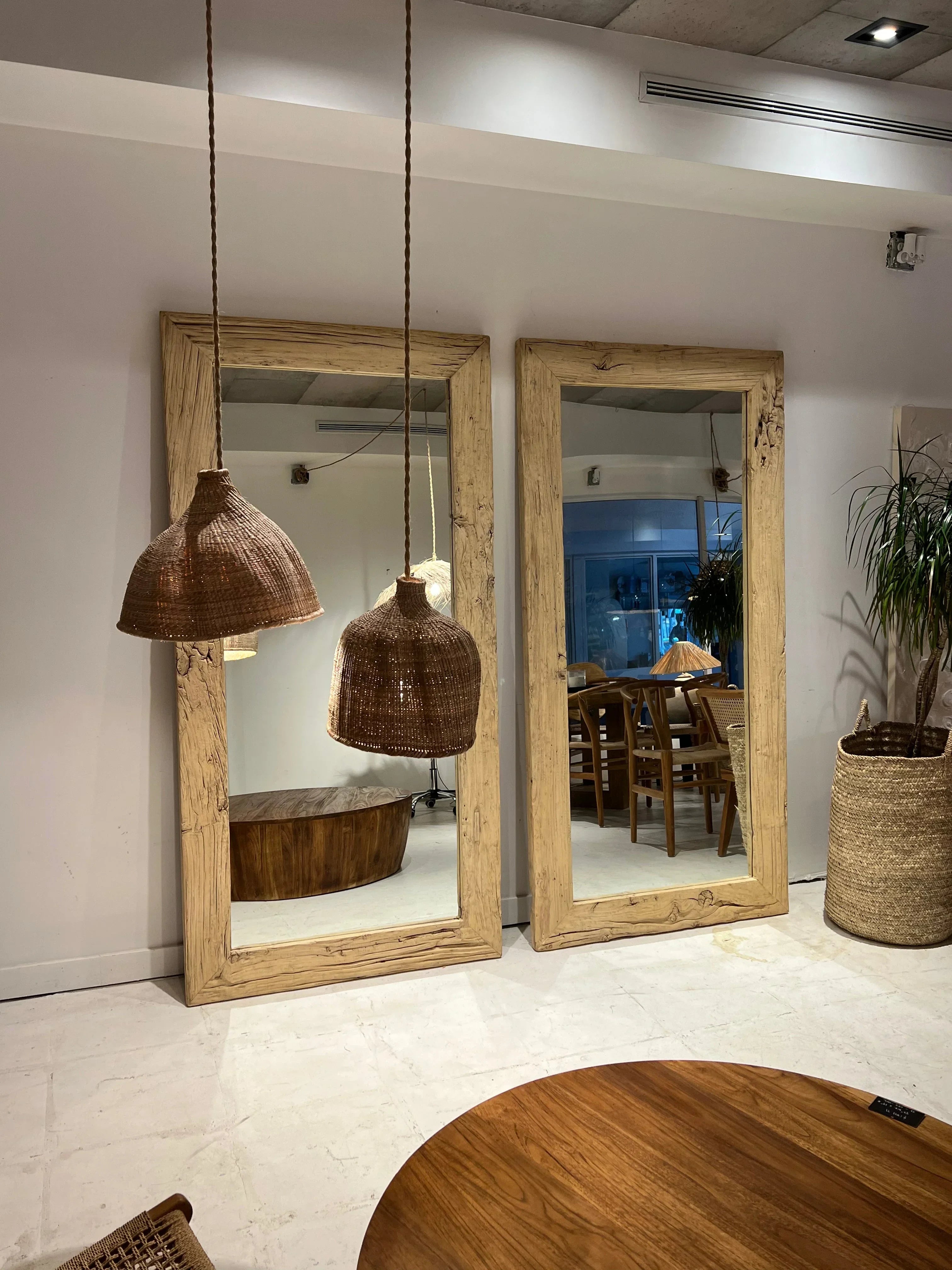 Vintage Elm Floor Mirror - The Mayfair Hall