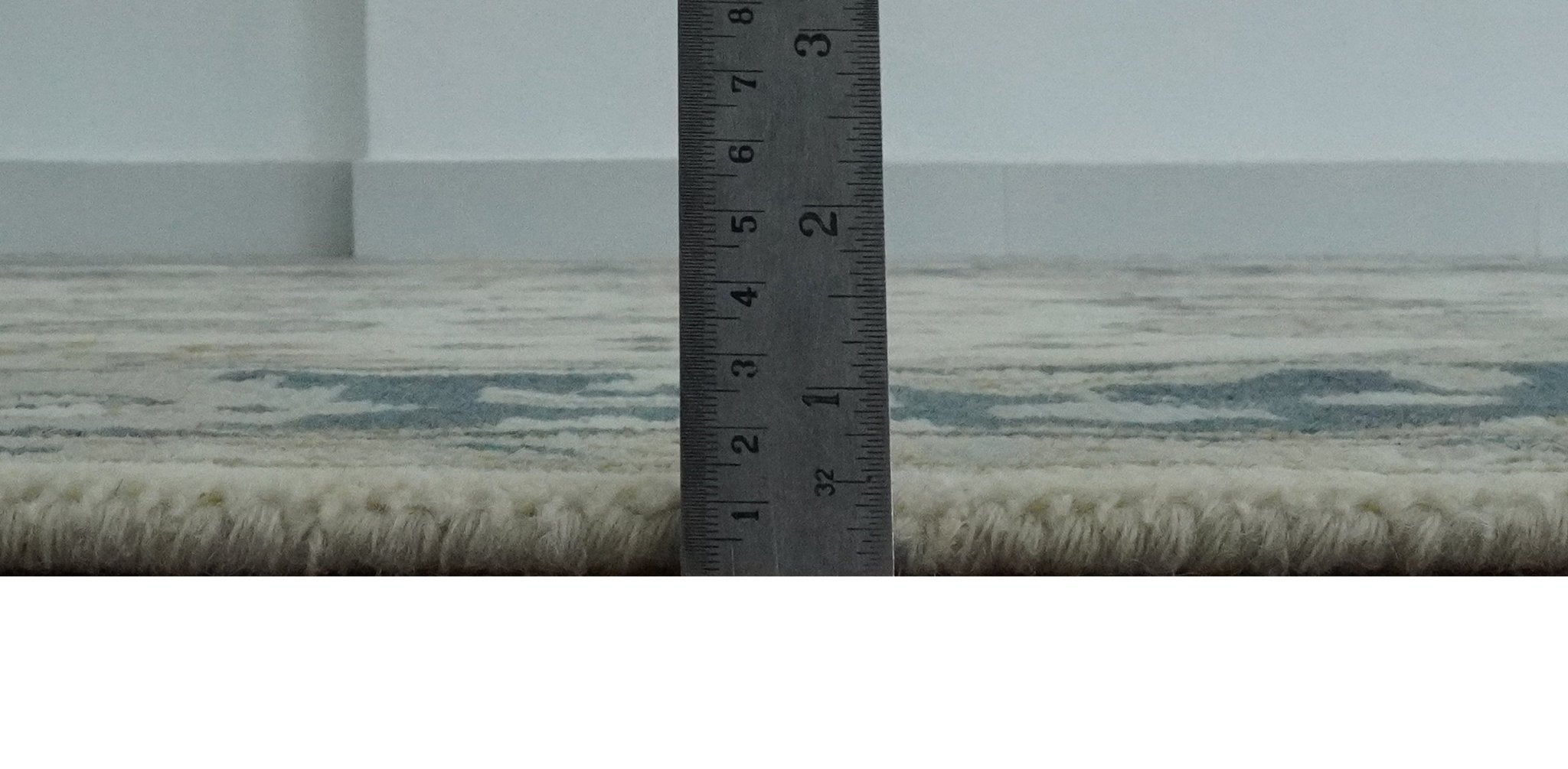 Ivory, Olive and Blue Hand Knotted Traditional Oriental Oushak Custom Made wool rug - The Rug Decor