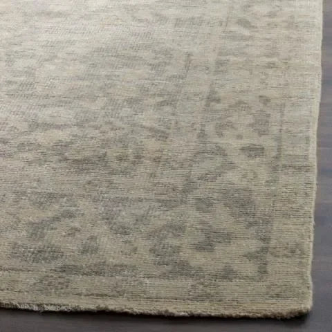 Izmir Wool Rug in Light Gray and Light Mint - The Mayfair Hall