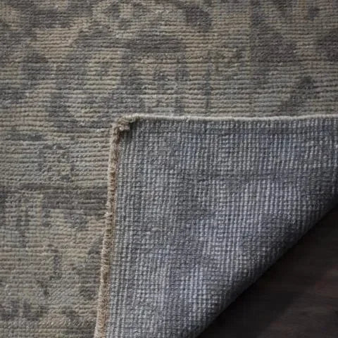 Izmir Wool Rug in Light Gray and Light Mint - The Mayfair Hall