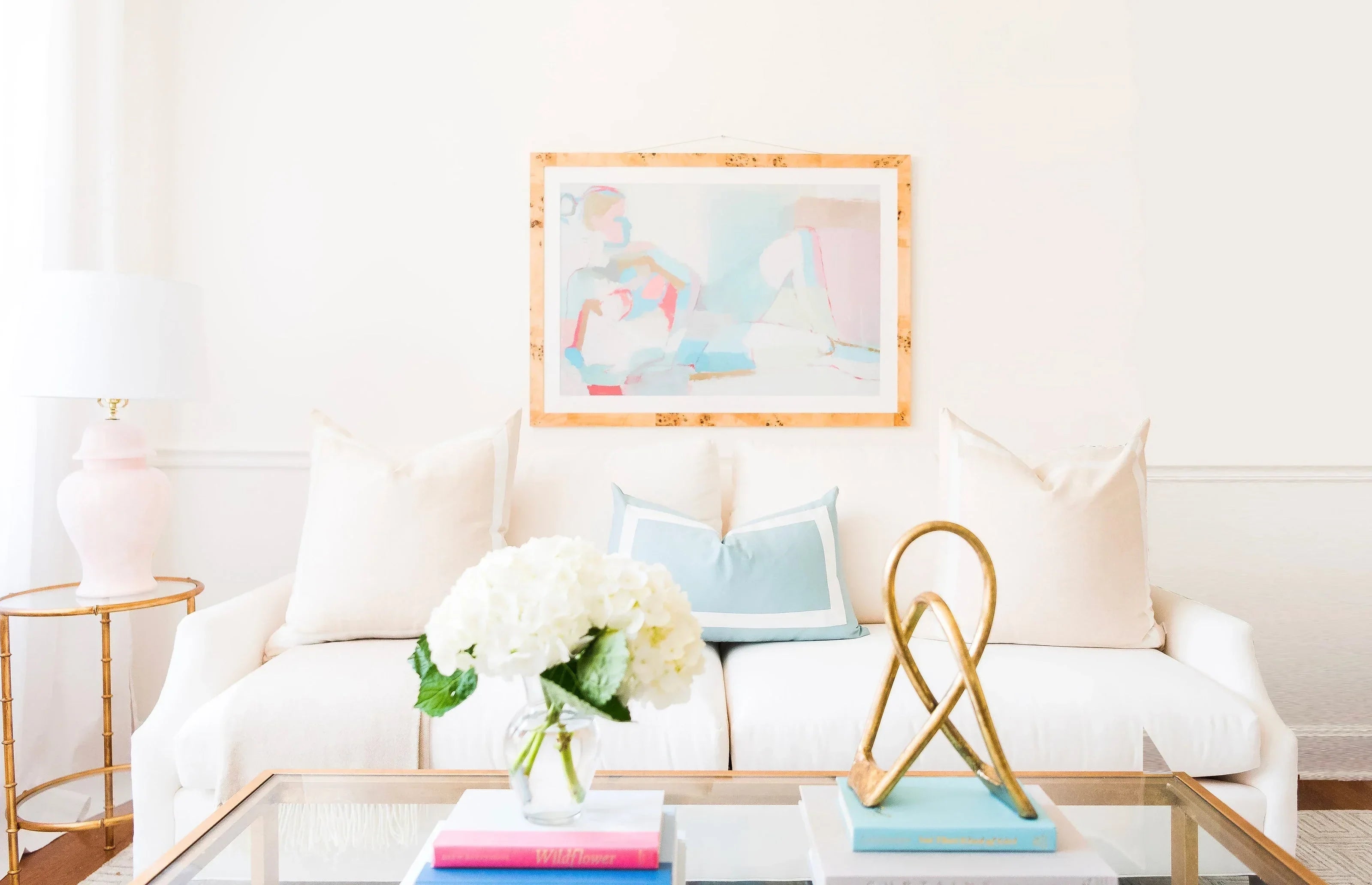 Cherry Blossom Light Pink Ginger Jar Lamp - The Mayfair Hall