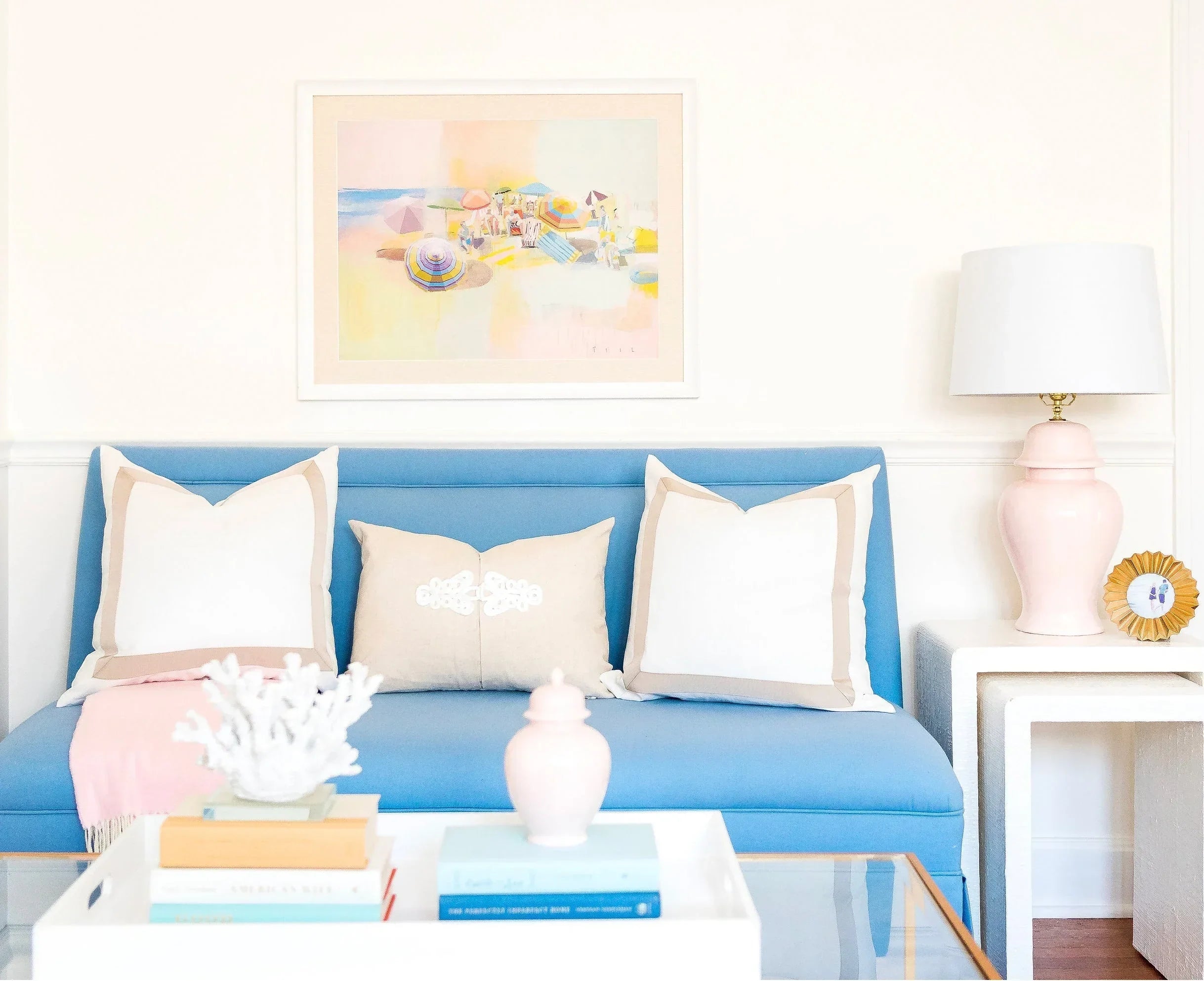 Cherry Blossom Light Pink Ginger Jar Lamp - The Mayfair Hall