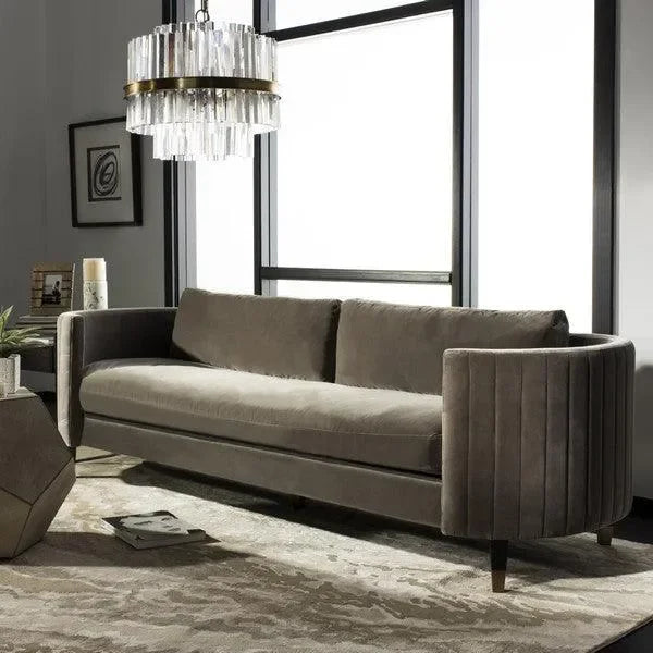 Winford Velvet Sofa in Giotto Mouse - The Mayfair Hall