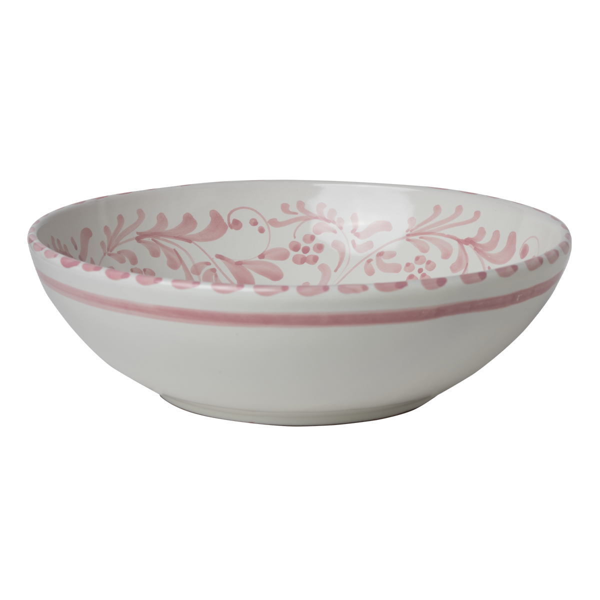 Amalfi Hand-Painted Large Serving Bowl in Rosa by Piano Piano