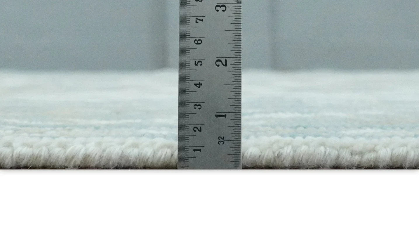 Large Hand Knotted 8x10 and 9x12 Oriental Oushak Silver and Ivory Wool Area Rug | TRDCP164 - The Rug Decor