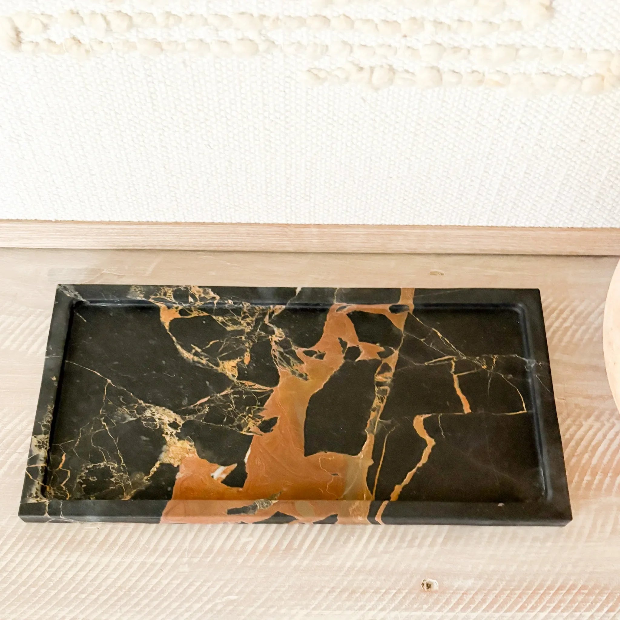 Large Portoro Gold Marble Tray - The Mayfair Hall