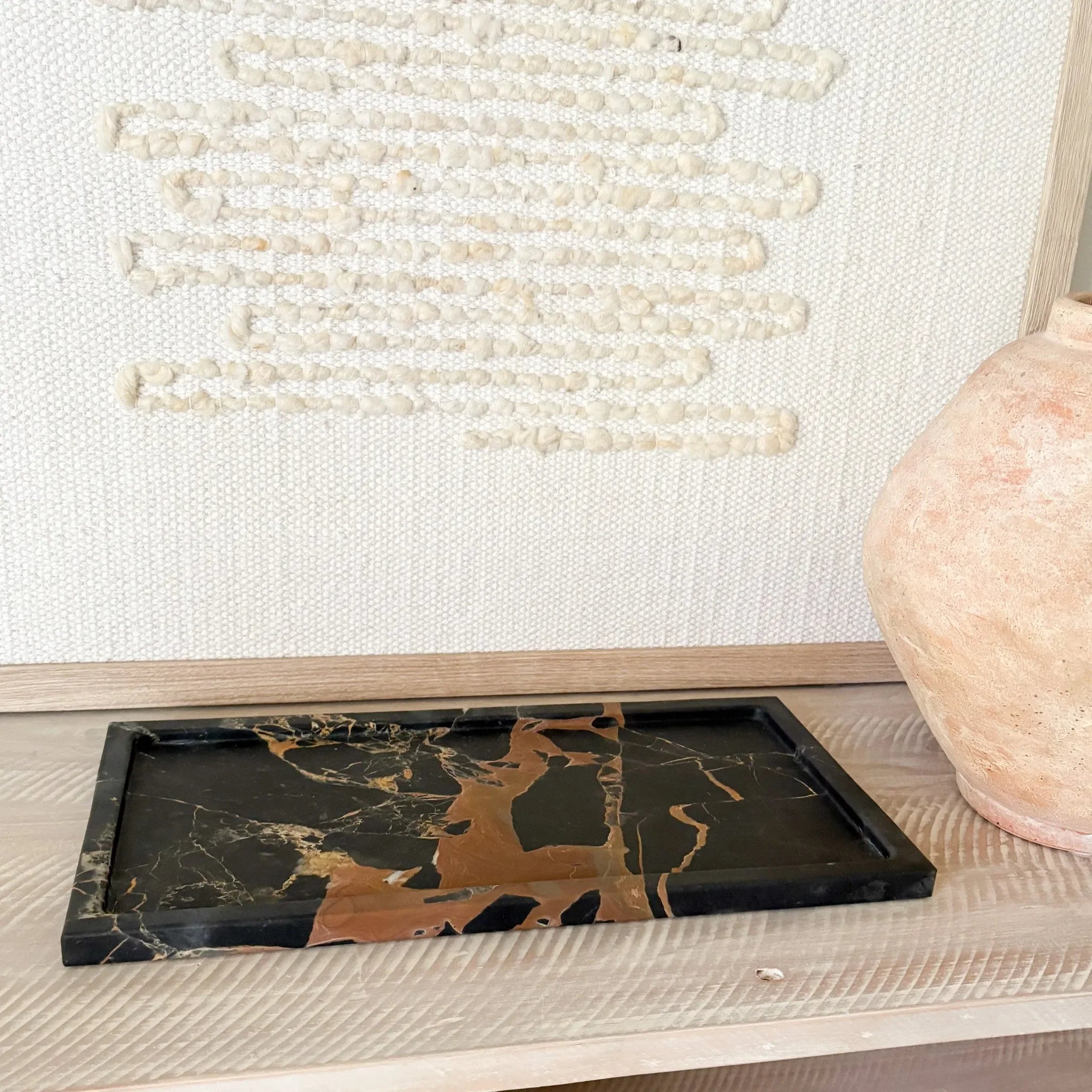 Large Portoro Gold Marble Tray - The Mayfair Hall