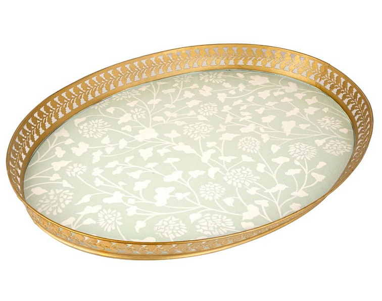 Pale Green Spring Pierced Tray