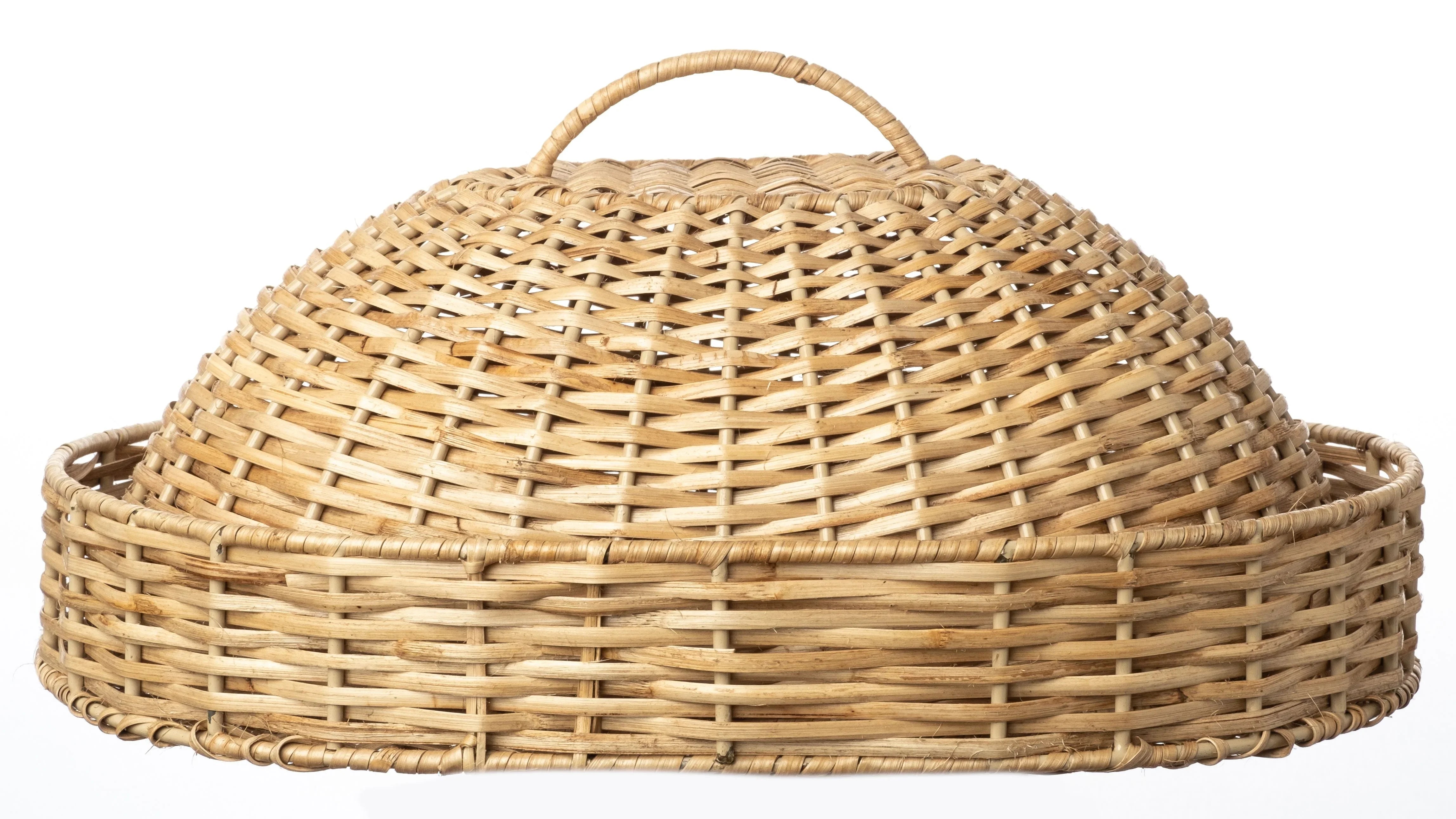 Oval Wicker Domed Cloche - The Mayfair Hall