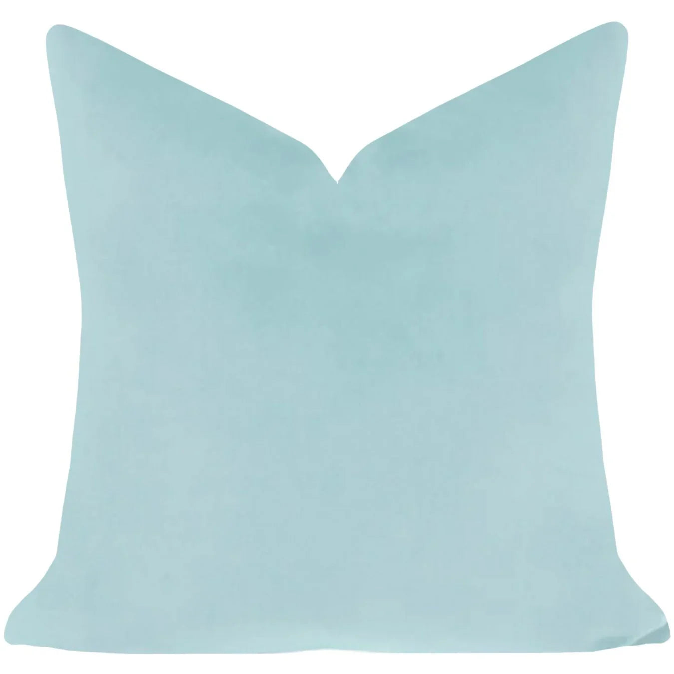 Spa Blue 22x22 Solid Velvet Pillow - The Mayfair Hall