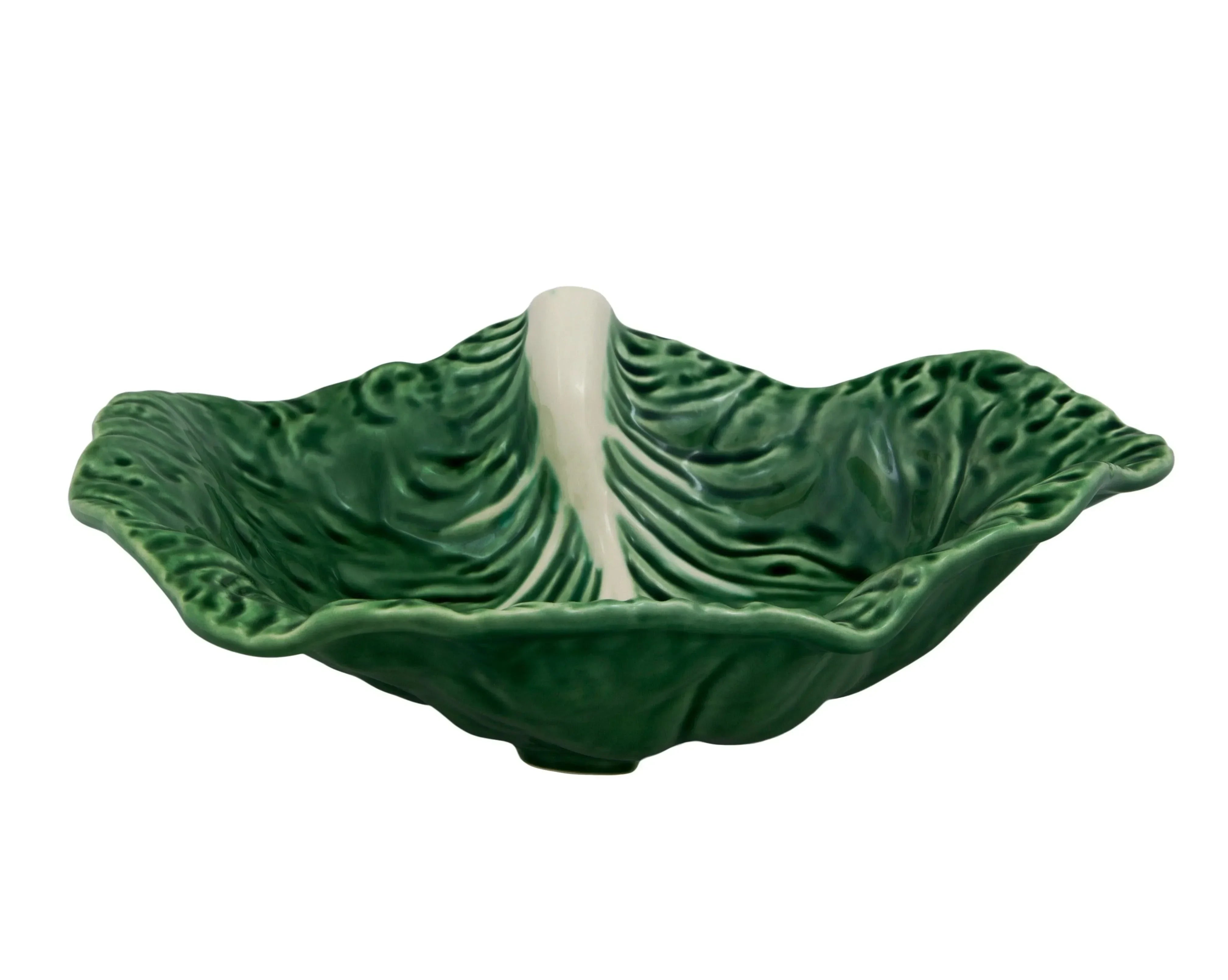 Cabbage Earthenware Leaf Crooked Serving Dish - The Mayfair Hall