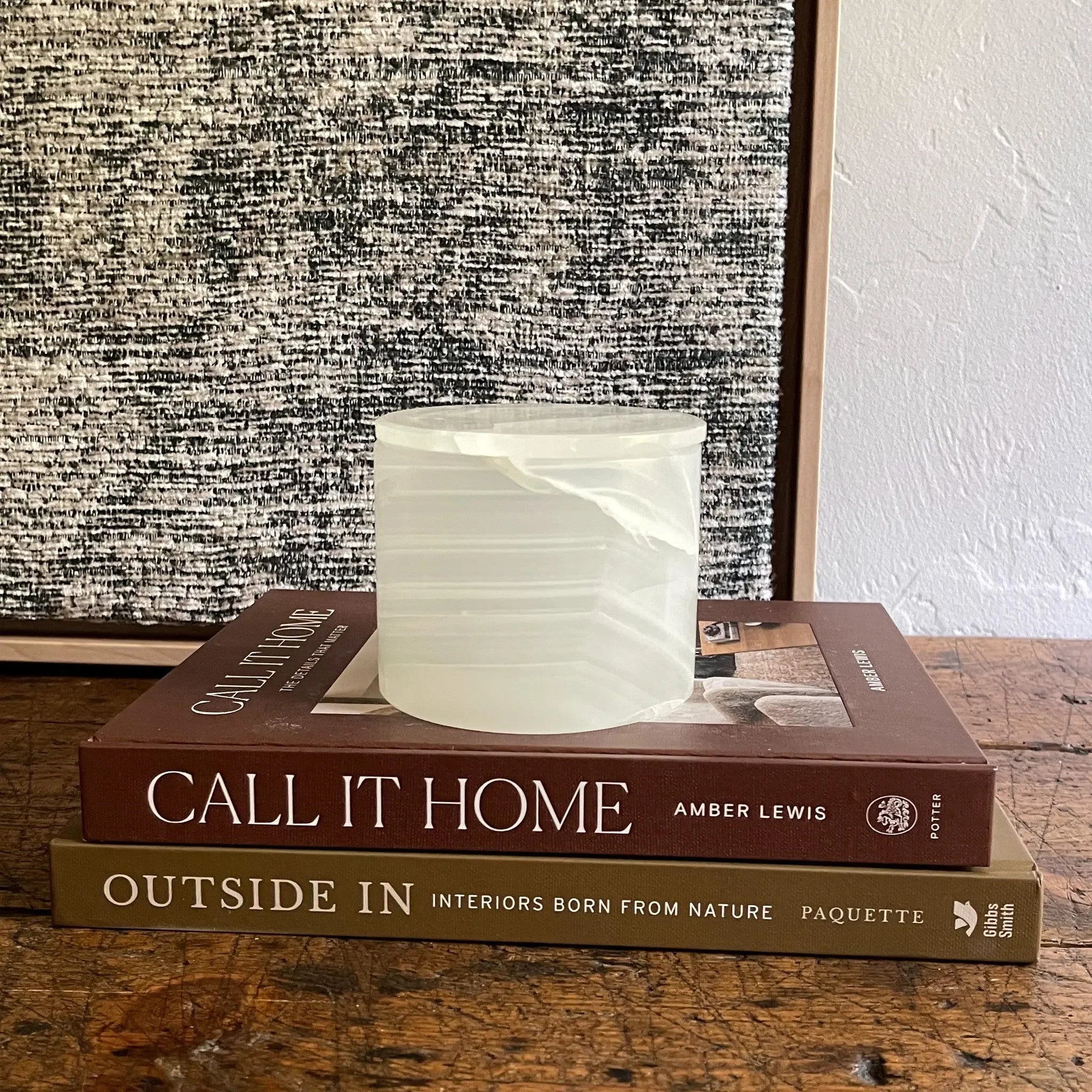 Lidded White Onyx Box - The Mayfair Hall