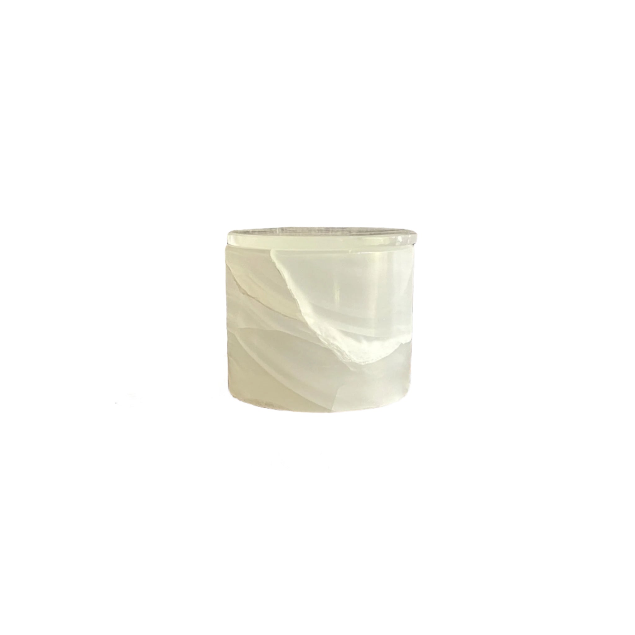 Lidded White Onyx Box