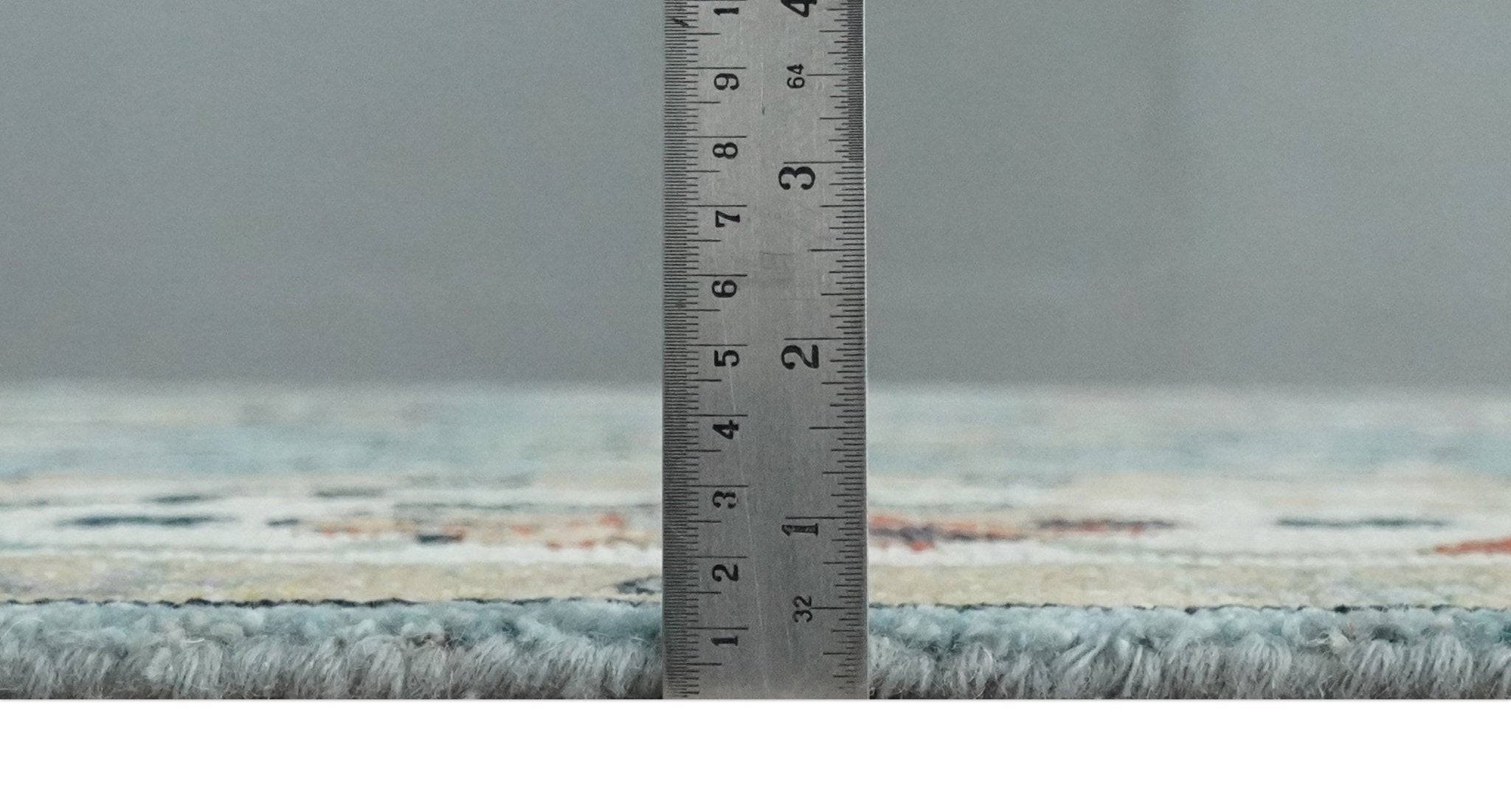 Light Blue and Ivory hand knotted Vibrant colorful Traditional Oushak Wool Area Rug - The Rug Decor