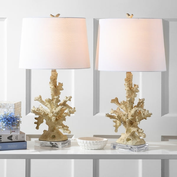 Coral Branch Cream Table Lamp - Set of 2 - The Mayfair Hall