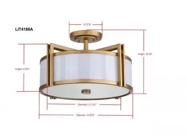 Orb Acrylic Ceiling Light in Antique Gold - The Mayfair Hall