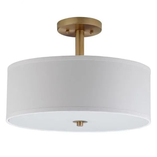 Clara Cotton Drum Light in White - The Mayfair Hall