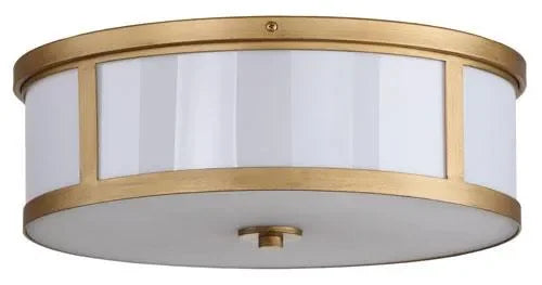 Avery Acrylic Ceiling Drum Light in Antique Gold - The Mayfair Hall