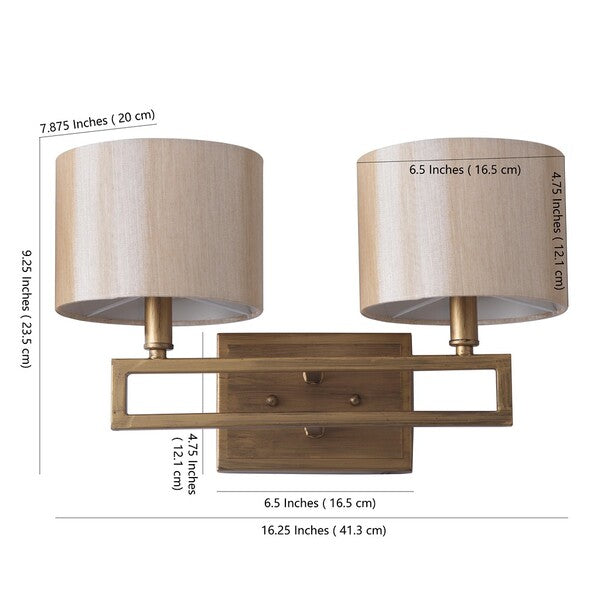 Catena Steel Wall Sconce in Antique Gold