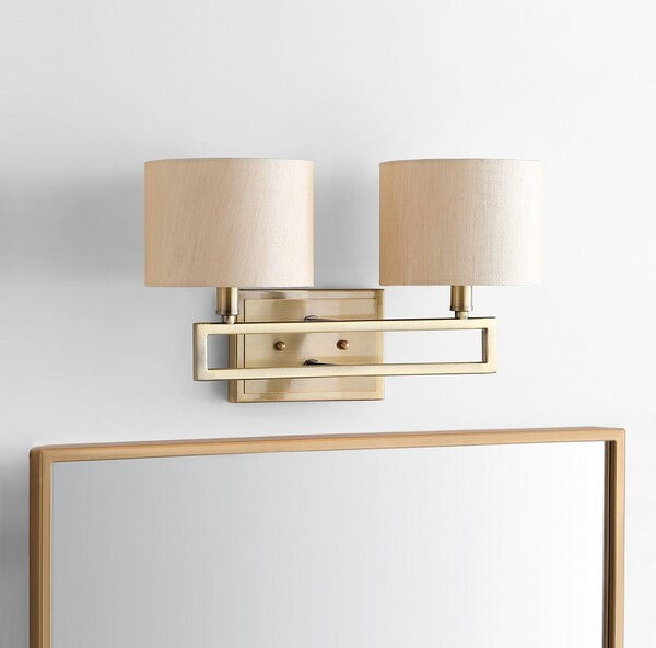 Catena Steel Wall Sconce in Antique Gold