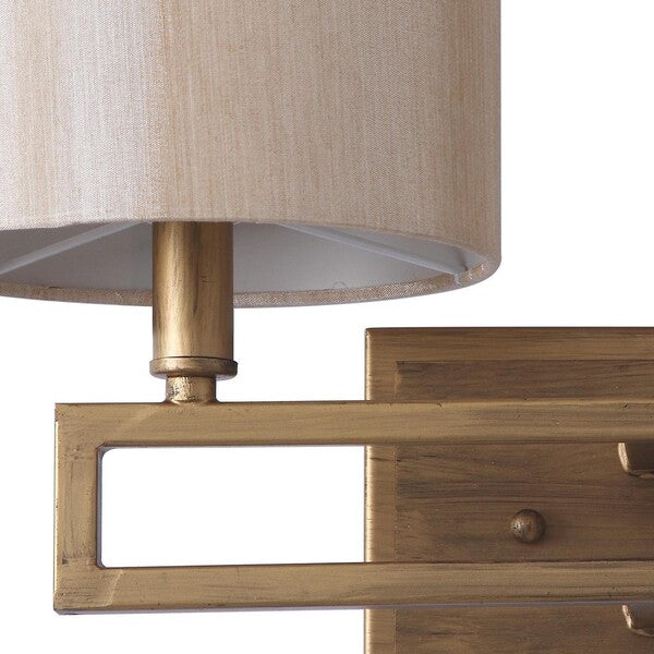 Catena Steel Wall Sconce in Antique Gold