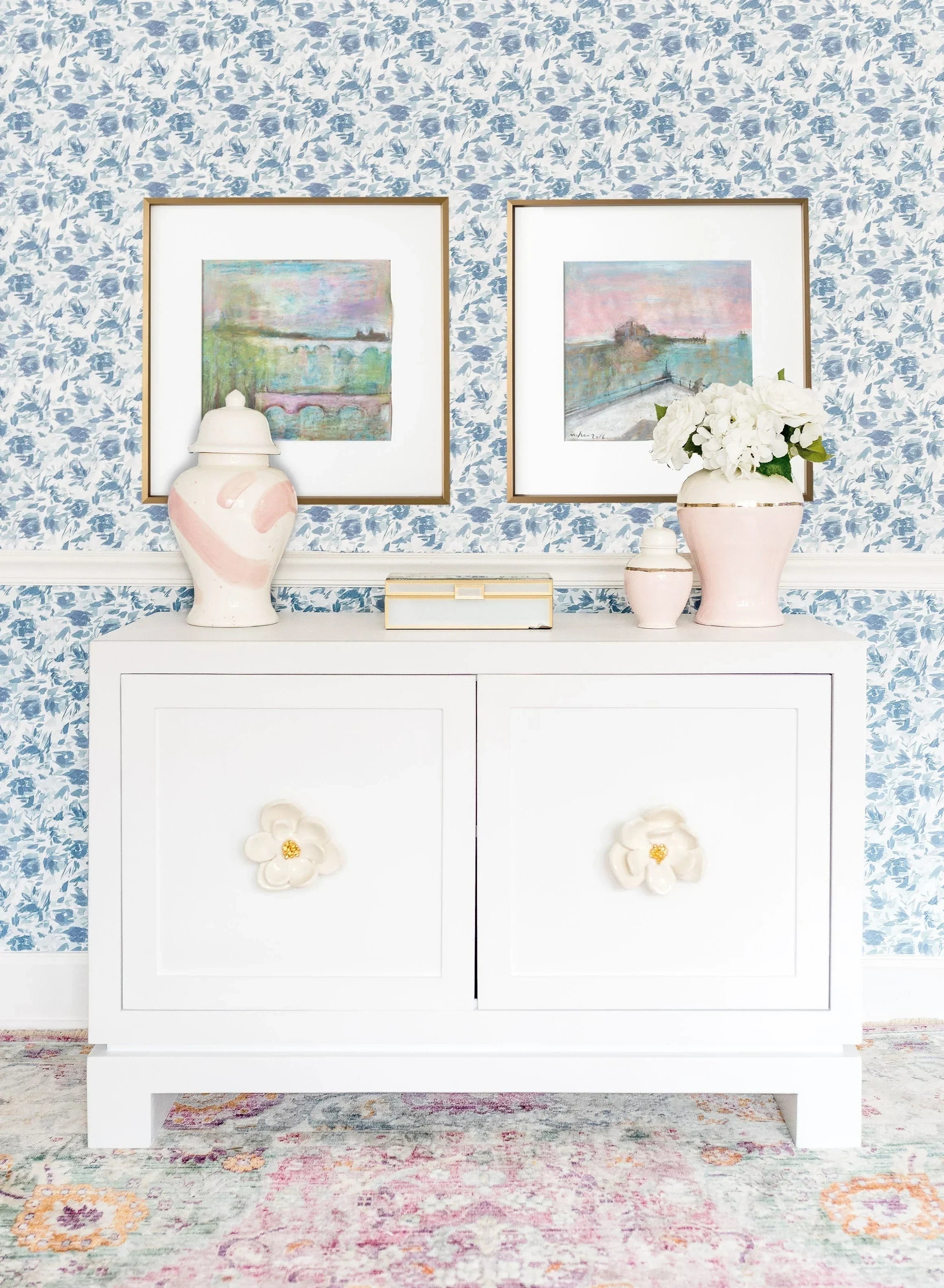 Robin's Egg Brushstroke Ginger Jar - The Mayfair Hall