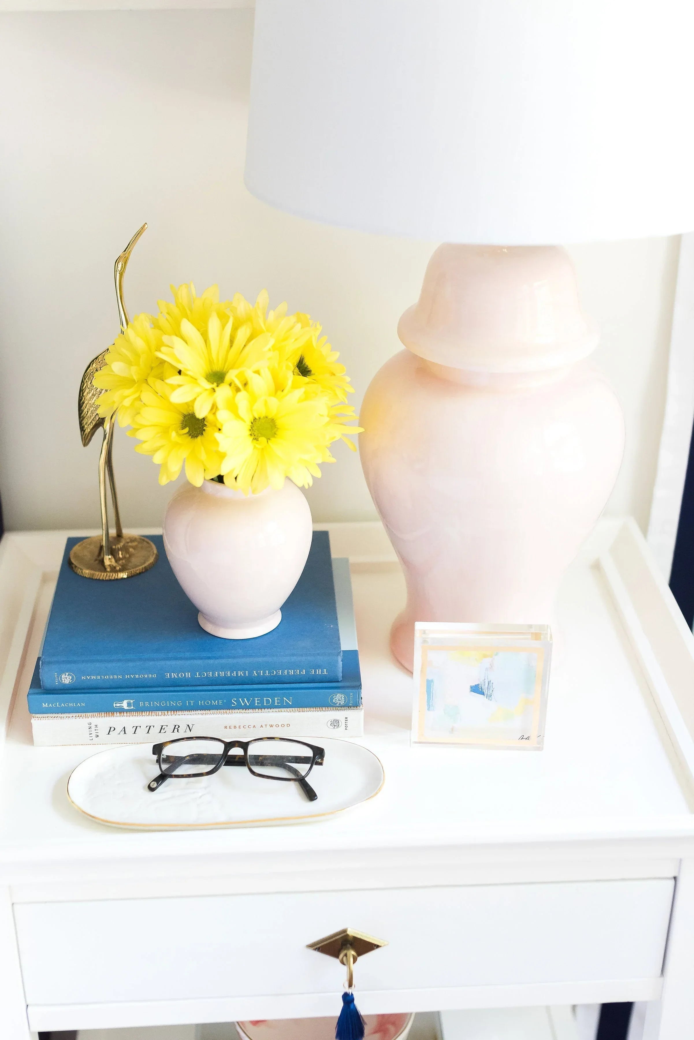 Cherry Blossom Light Pink Ginger Jar Lamp - The Mayfair Hall