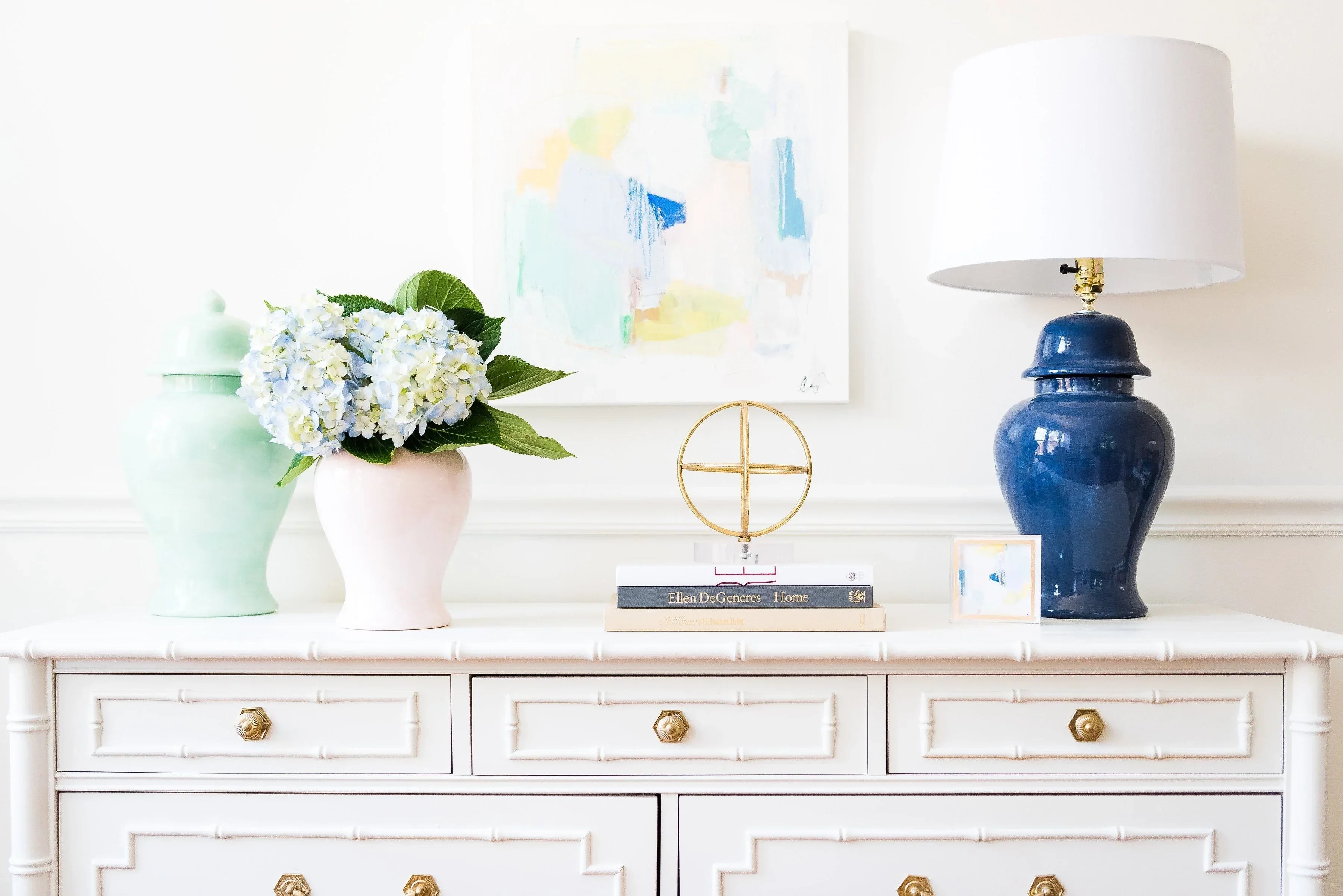 Navy Blue Ginger Jar Lamp - The Mayfair Hall