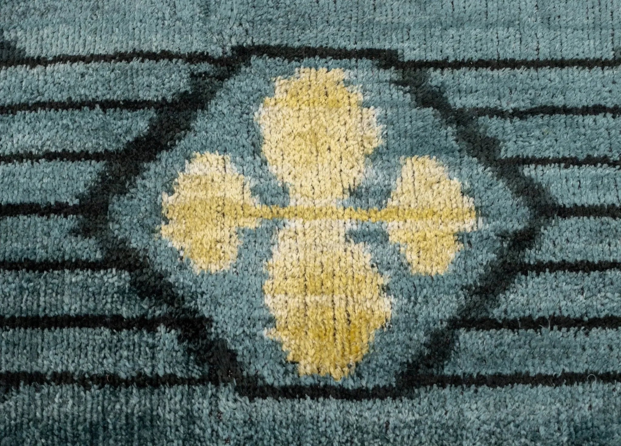 Luxurious 16x24 Handmade Ikat Silk Velvet Pillow with Premium Down Feather Insert by Canvello โ Striking Vegetable Dyed Patterns - The Mayfair Hall