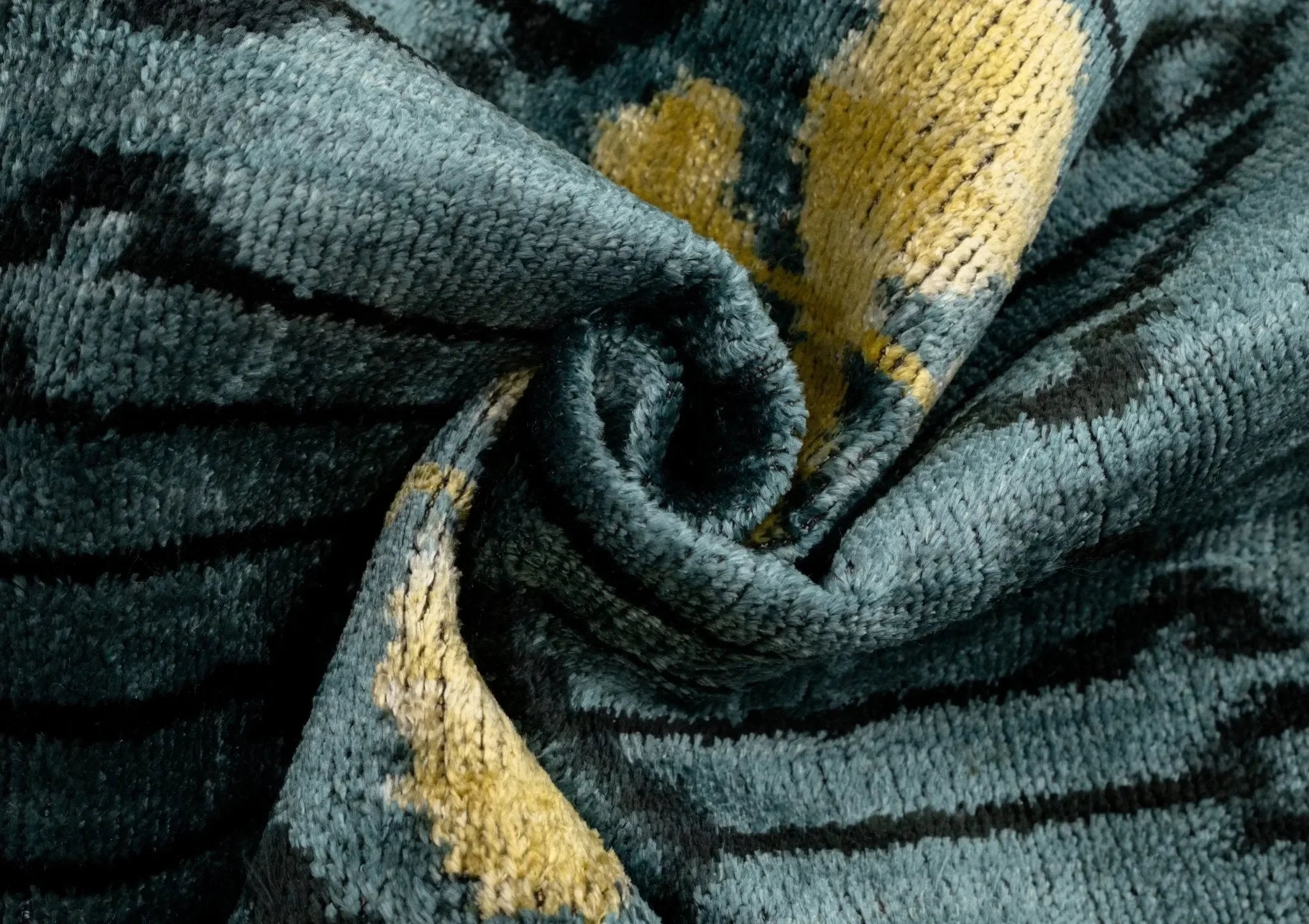 Luxurious 16x24 Handmade Ikat Silk Velvet Pillow with Premium Down Feather Insert by Canvello – Striking Vegetable Dyed Patterns - The Mayfair Hall