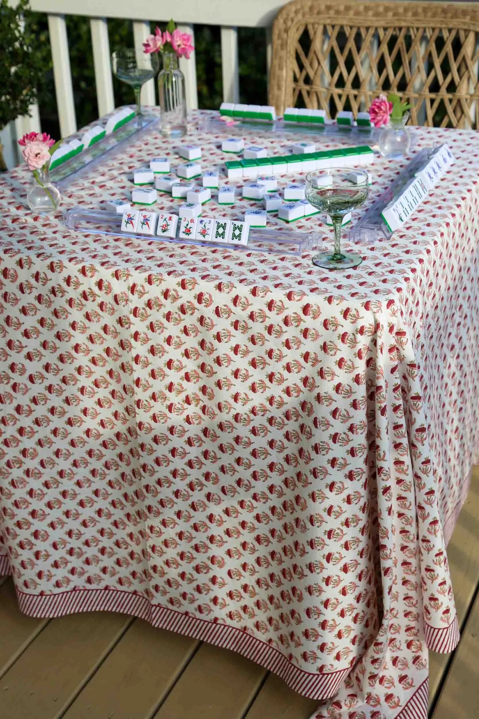 Plum Blossom Square Tablecloth - The Mayfair Hall