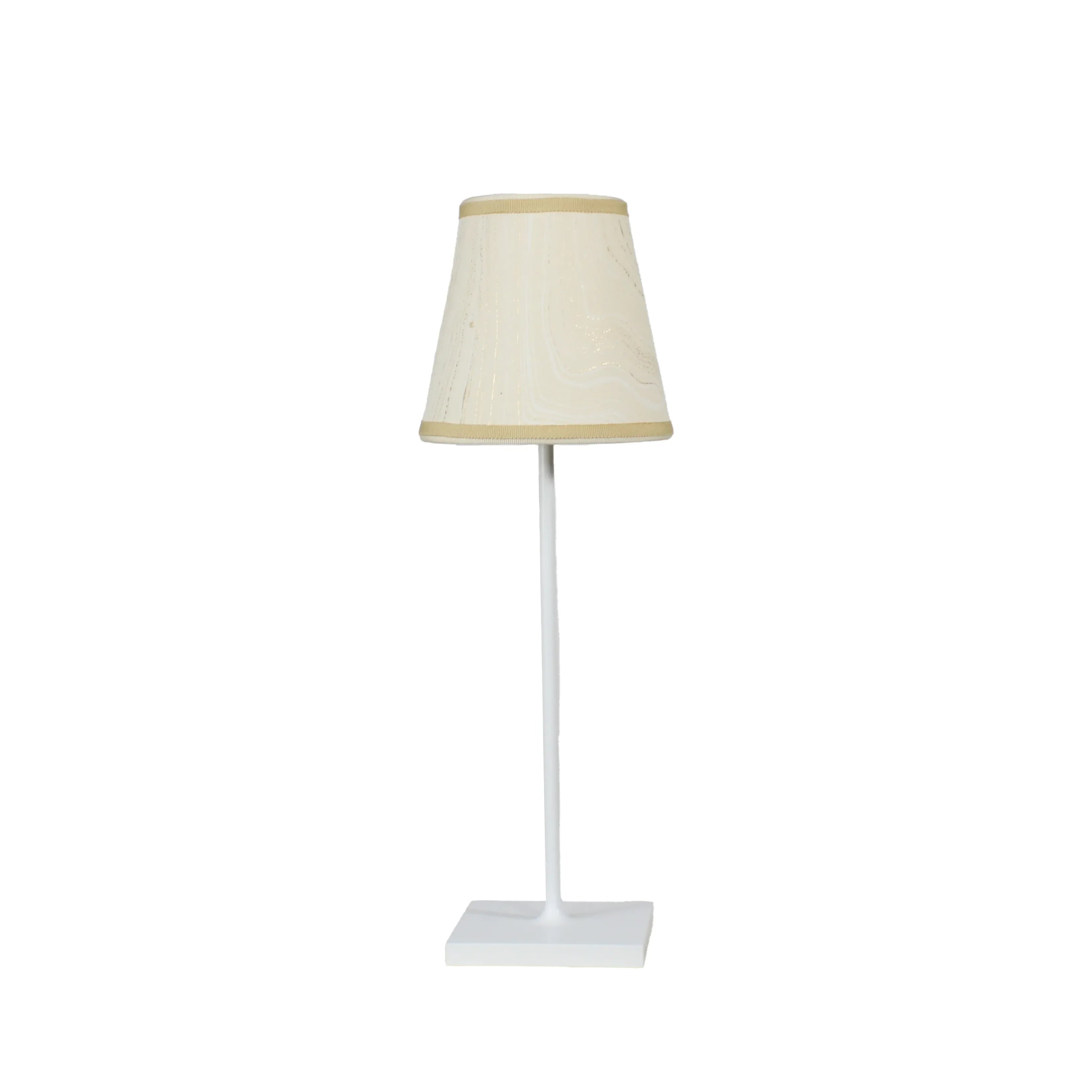 Small Marble Shade Cover in Ivory (with Gold trim) - The Mayfair Hall