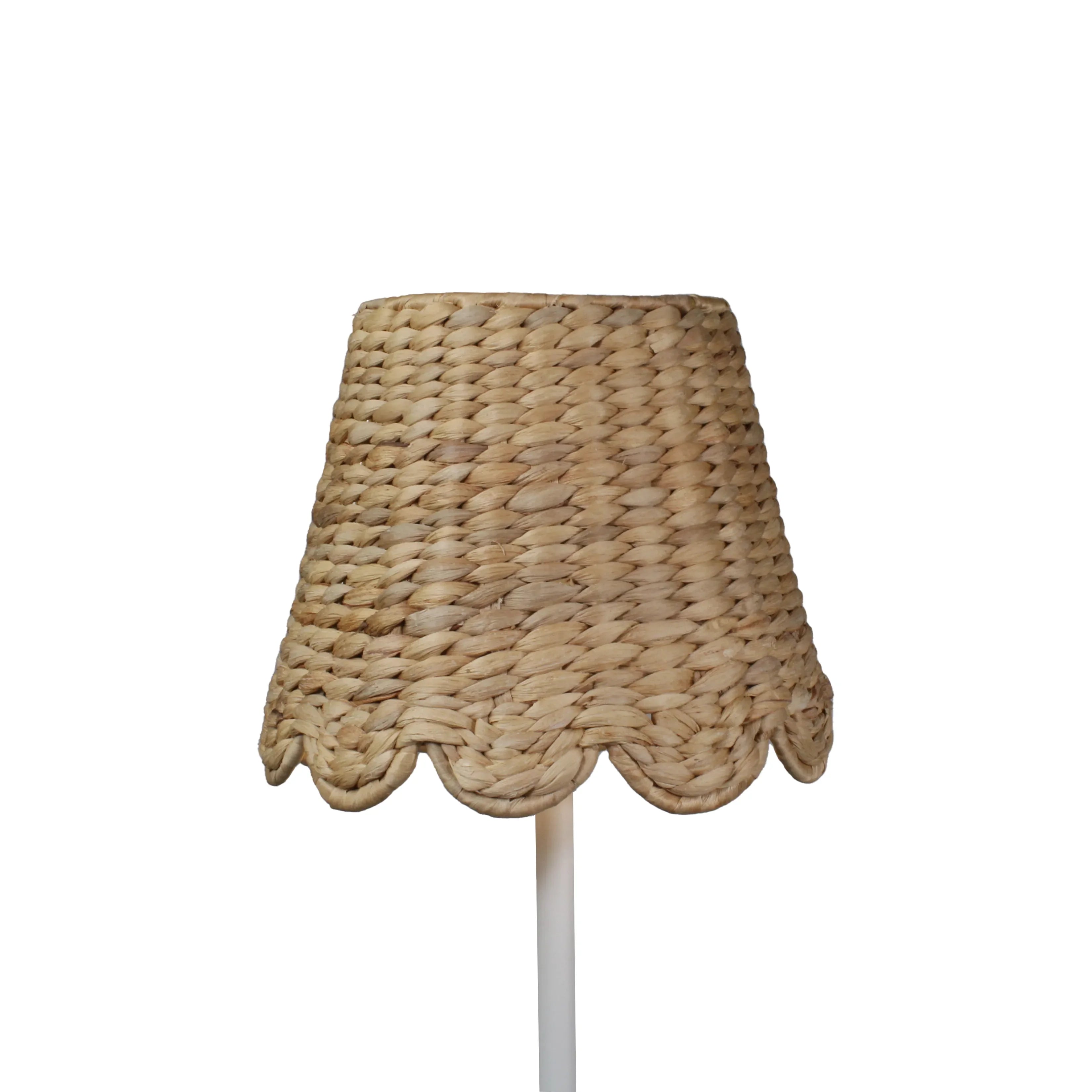 Water Hyacinth Shade Cover (Scalloped in Natural) - The Mayfair Hall