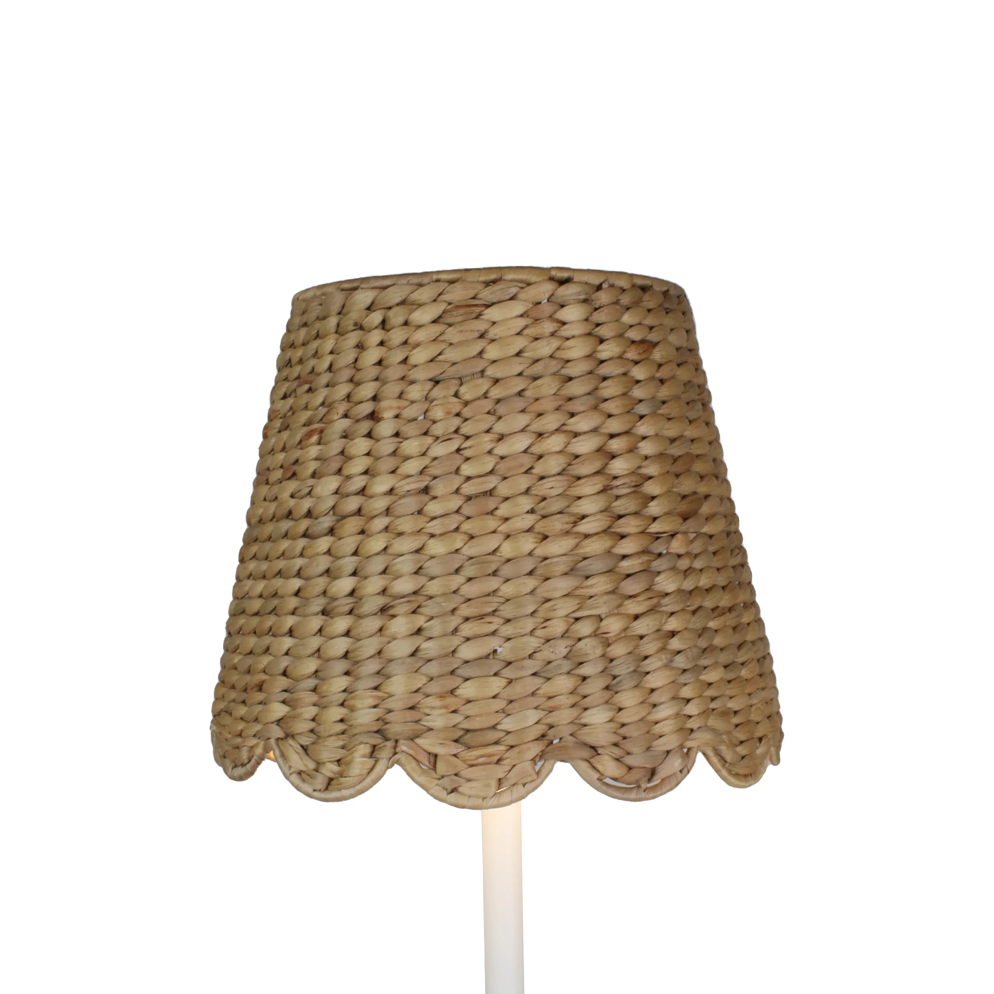 Water Hyacinth Shade Cover (Scalloped in Natural) - The Mayfair Hall