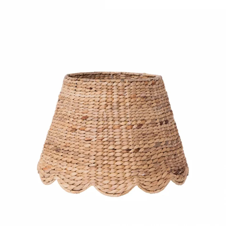 Water Hyacinth Lampshades (Scalloped in Natural) - The Mayfair Hall
