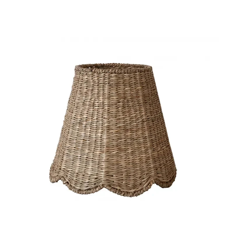 Seagrass Lampshade (Scalloped in Natural) - The Mayfair Hall