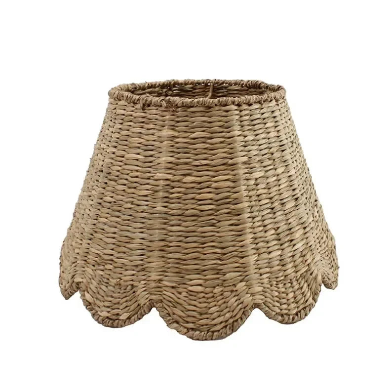 Seagrass Lampshade (Scalloped in Natural) - The Mayfair Hall